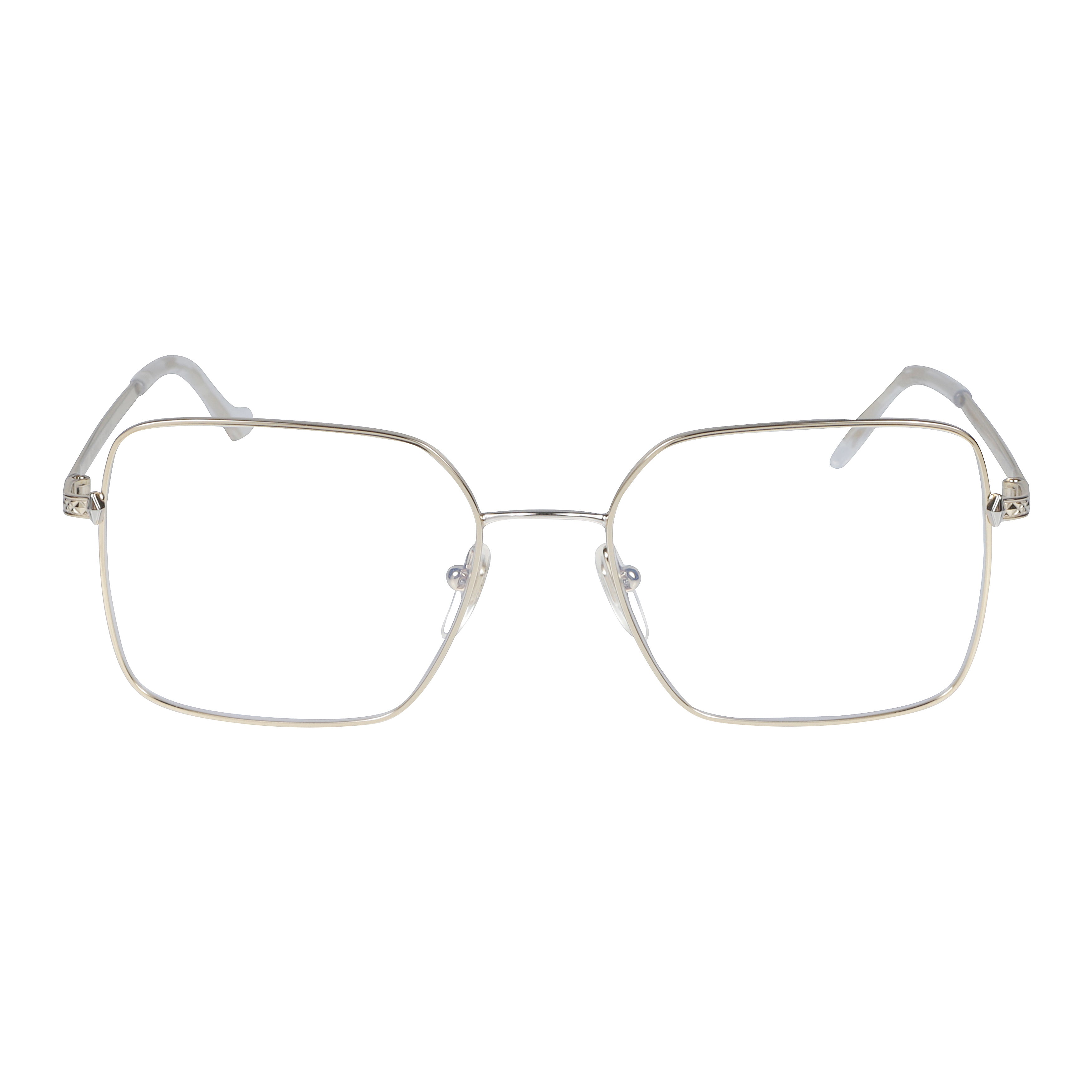 Irys-V Gold Metallic Frame Oversized Square Sunglasses