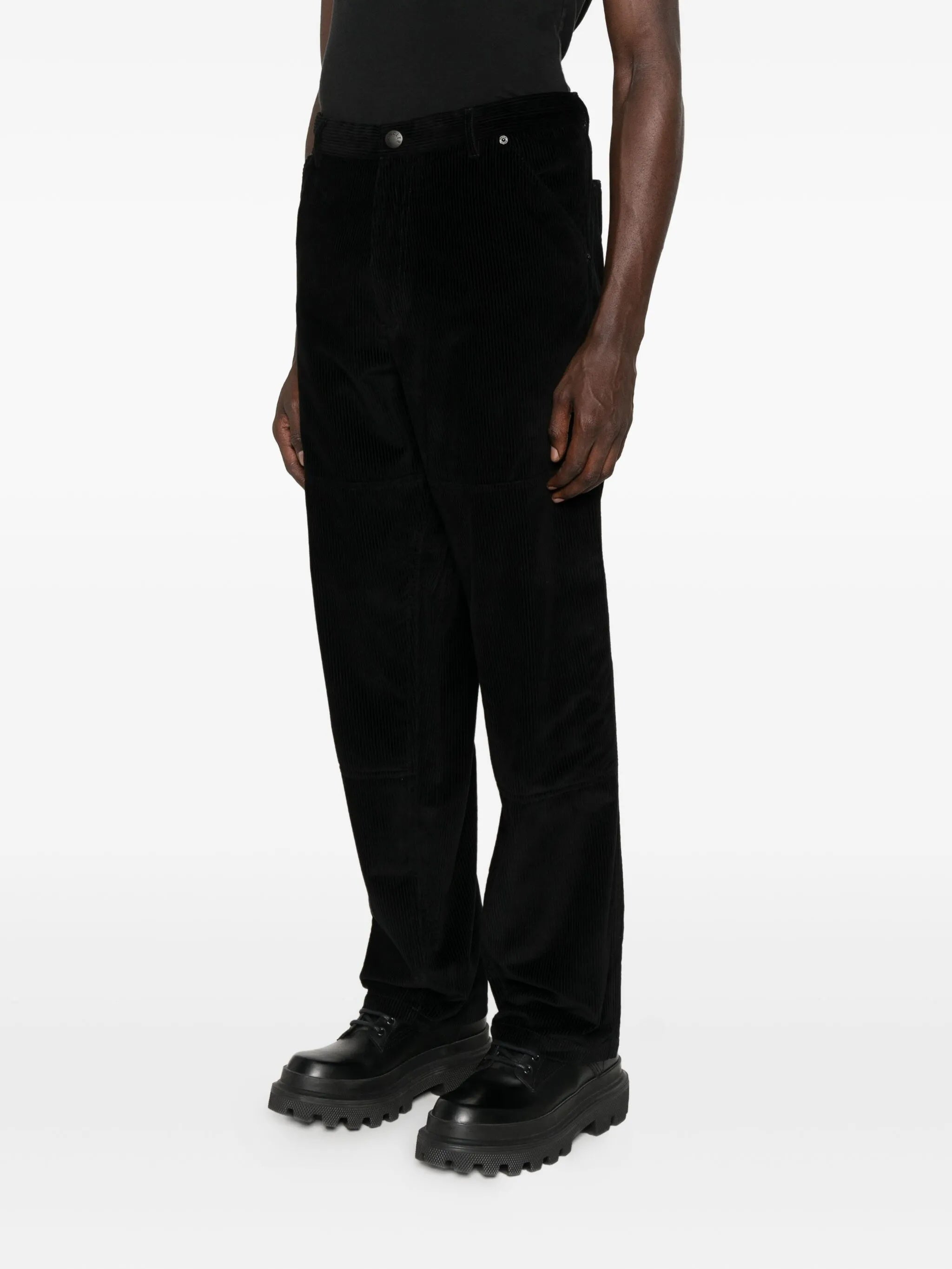 Textured Corduroy Straight-leg Five-pocket Pants