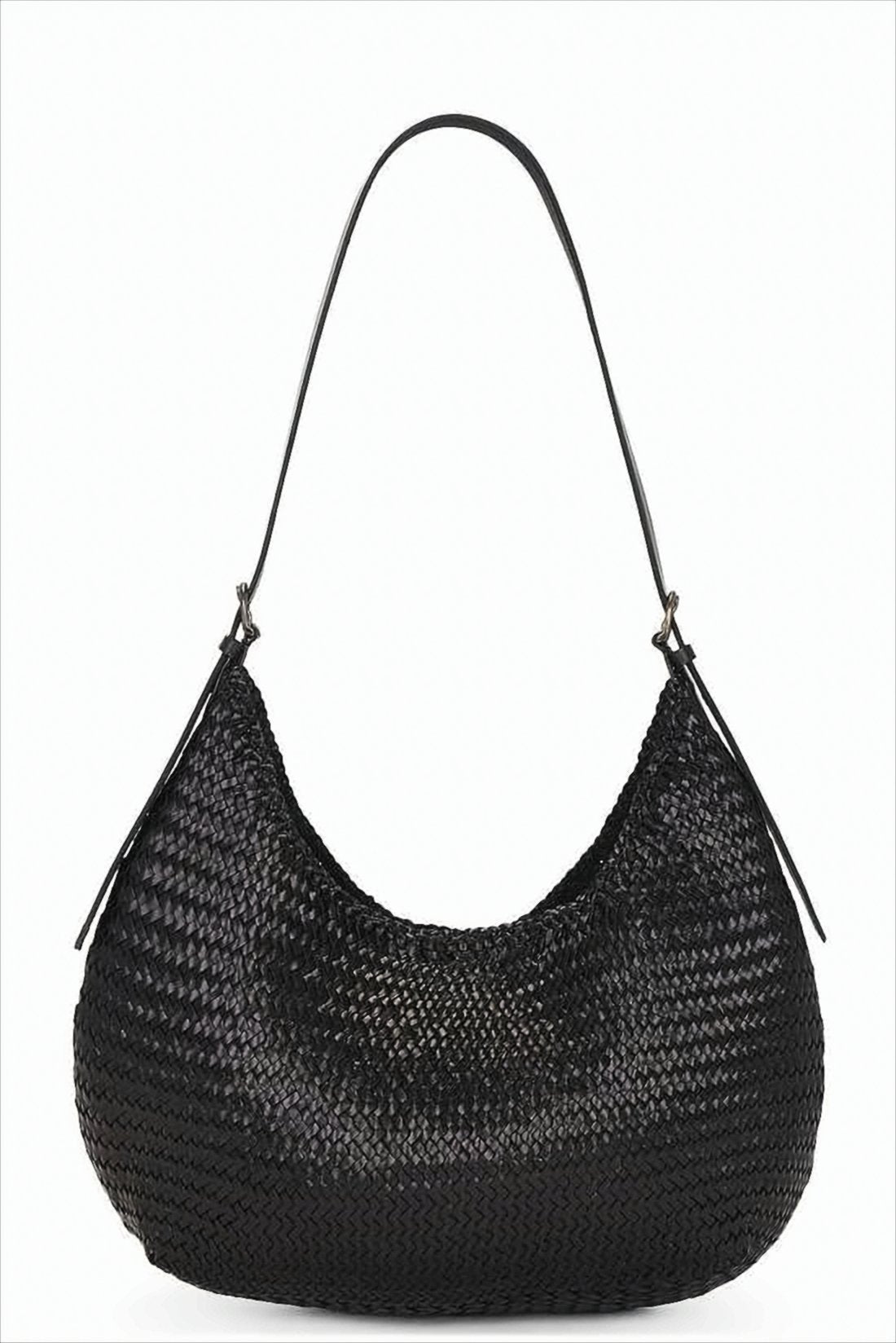 Buffalo Leather Crescent Shoulder Bag