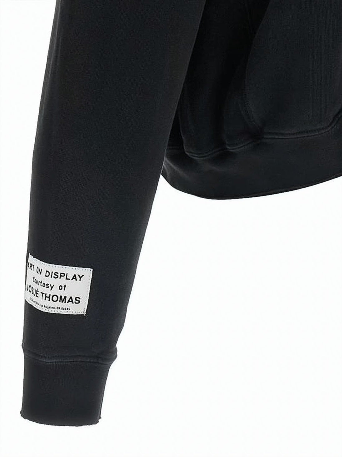 Black Zip-Up Hoodie with Bold Logo