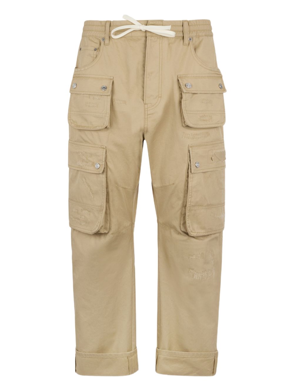 Beige Drawstring Trousers