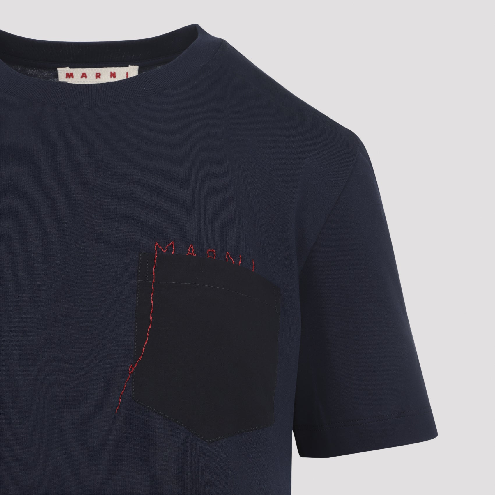 Relaxed Fit Cotton T-Shirt With Contrasting Pocket Detail