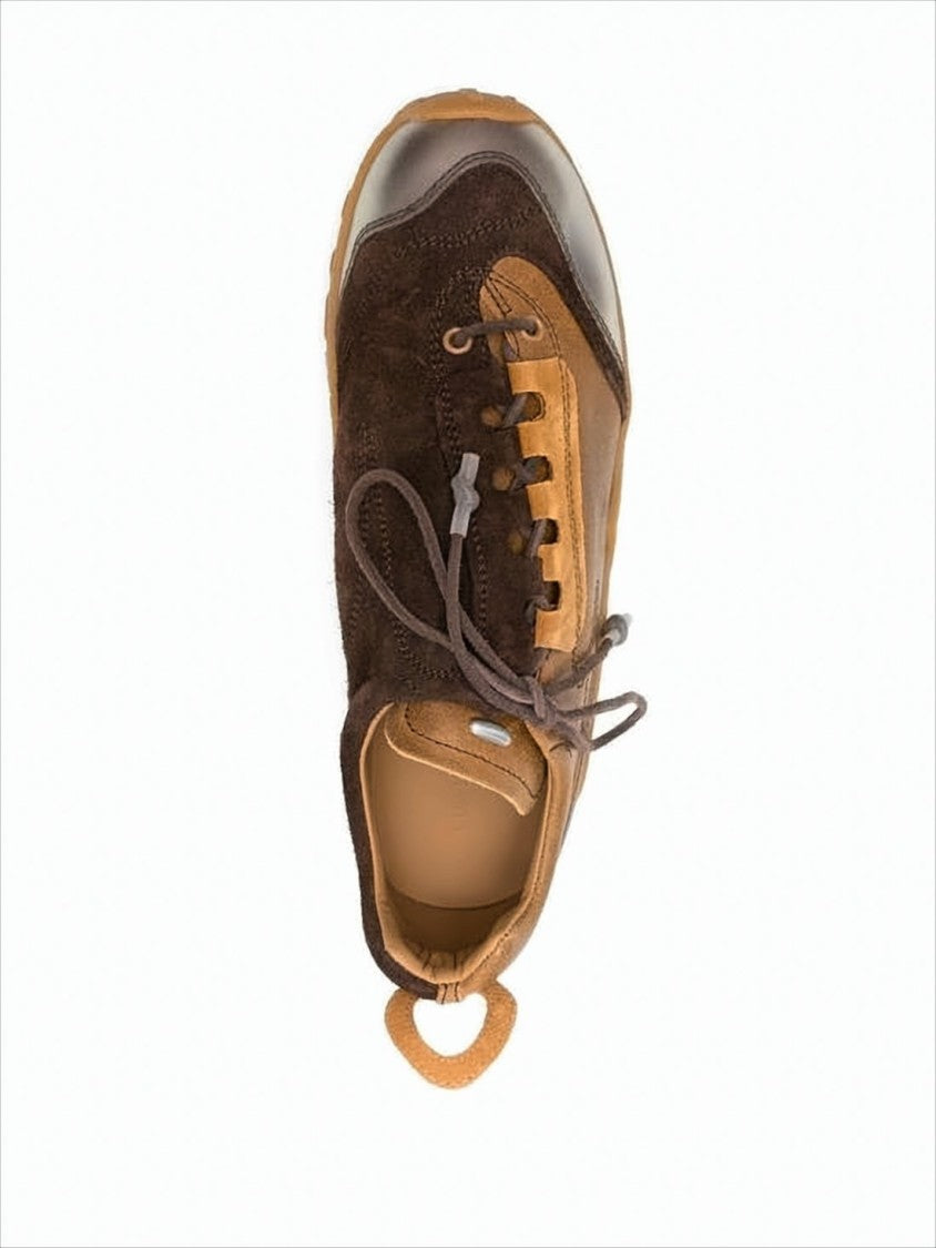 Brown Suede and Leather Sneakers