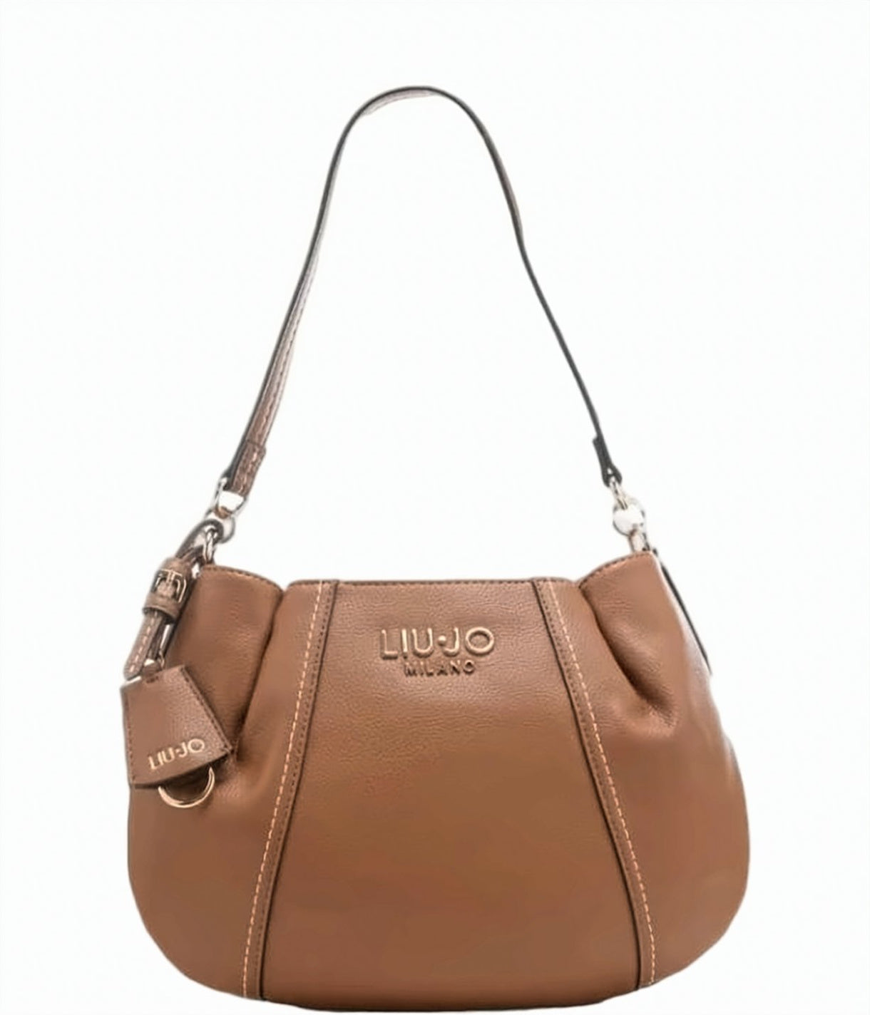 Beige Logo Shoulder Bag