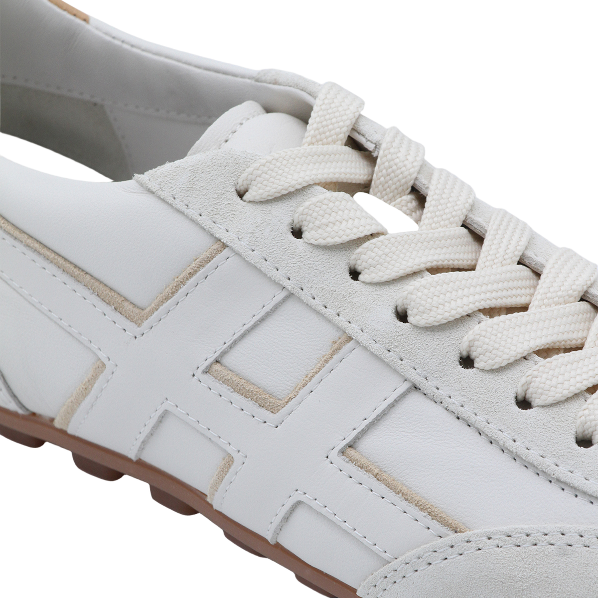 Low-Top White Leather Sneakers