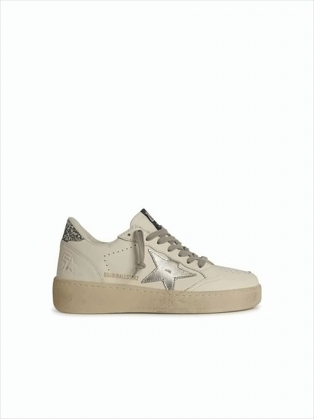 Low-Top Sneakers with Metallic Star Detail