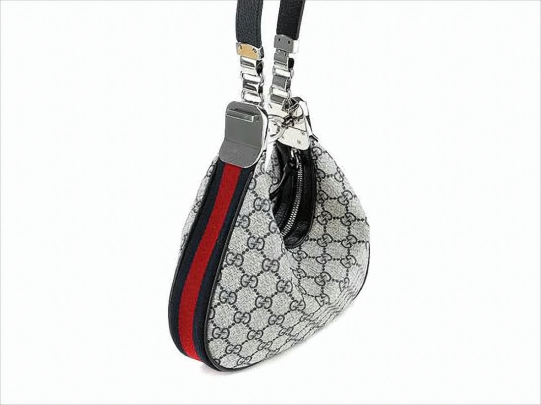 Curved Monogram Shoulder Bag