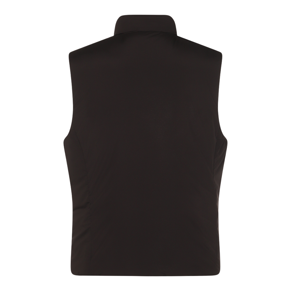 High Collar Sleeveless Vest with Zipper Detail