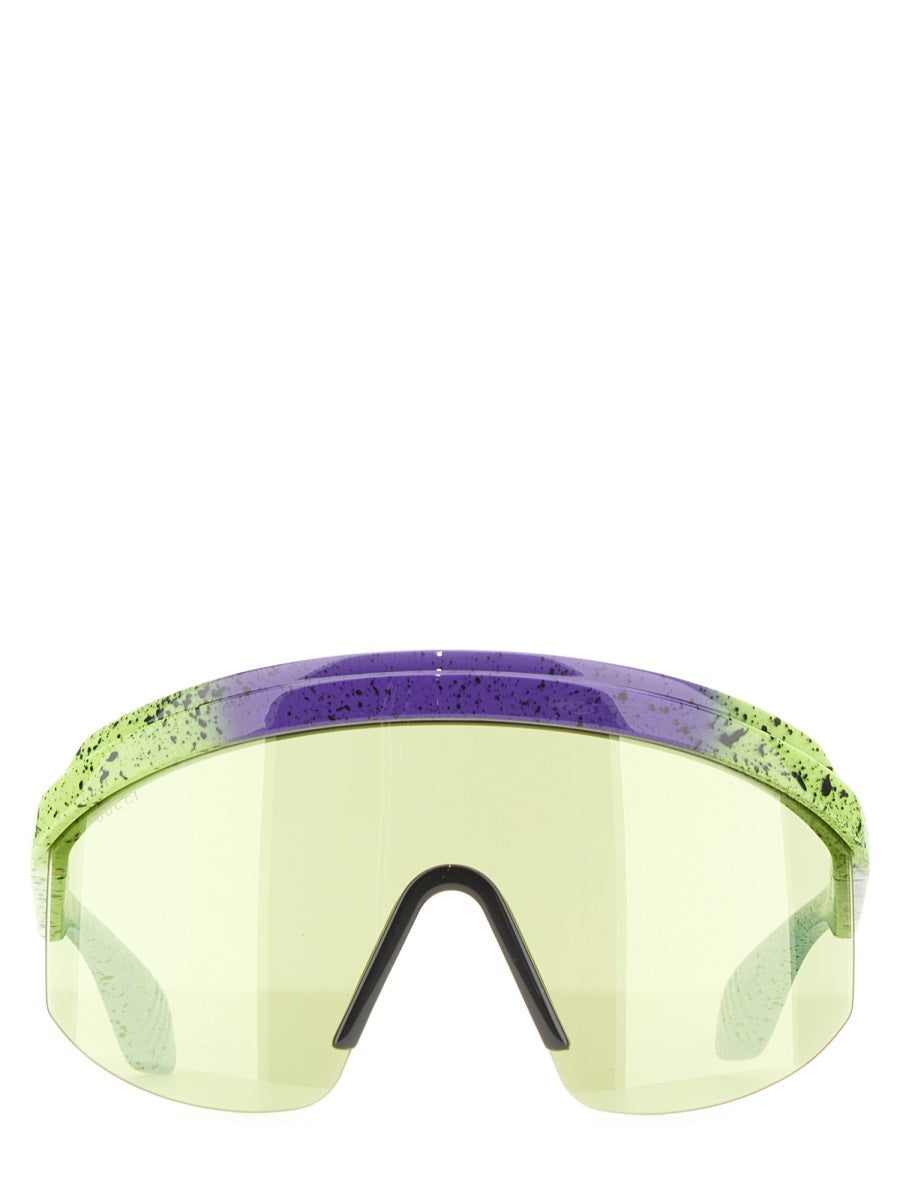 Oversized Multicolor Mask Frame Sunglasses