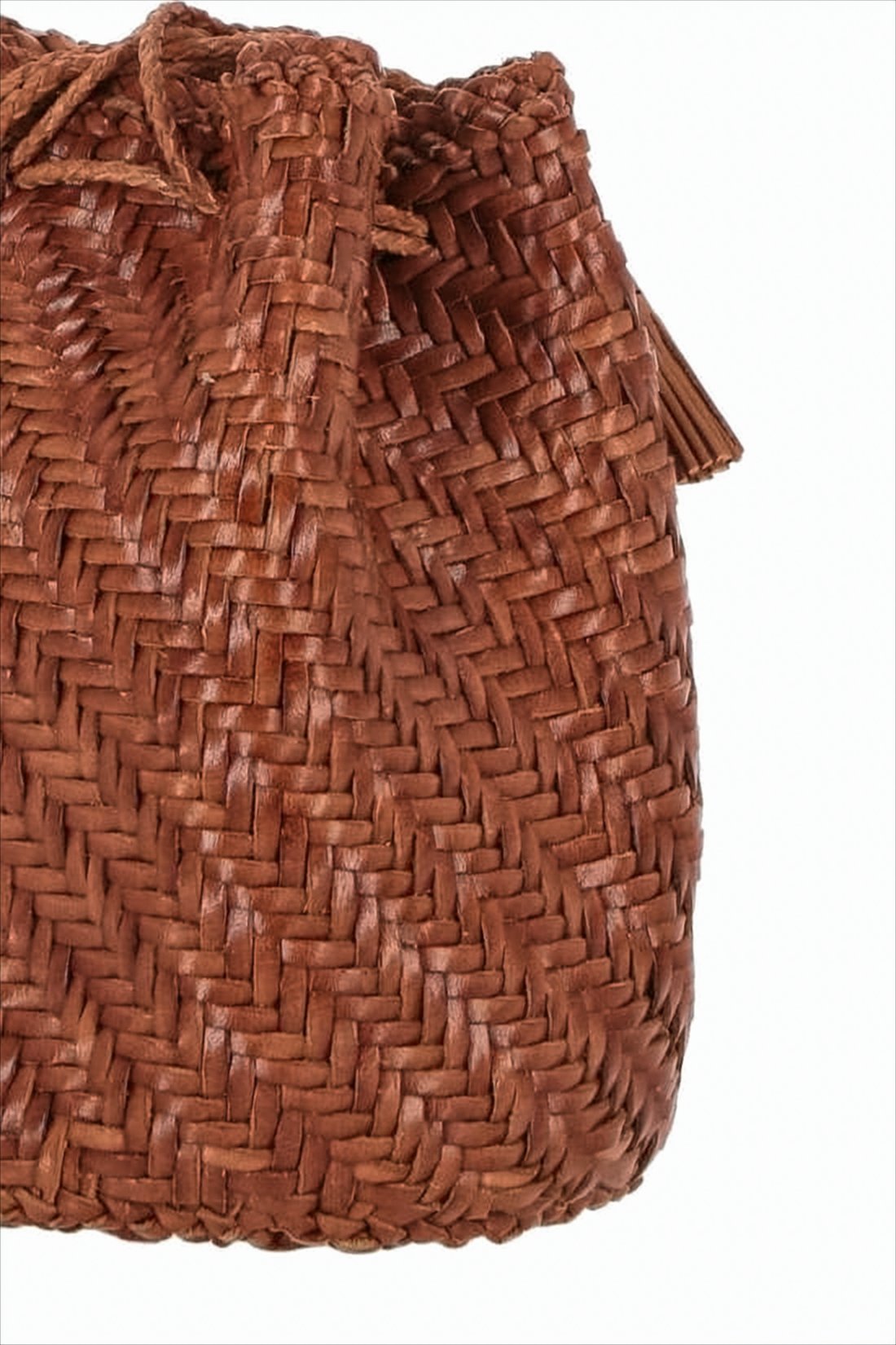 Woven Buffalo Leather Shoulder Bag