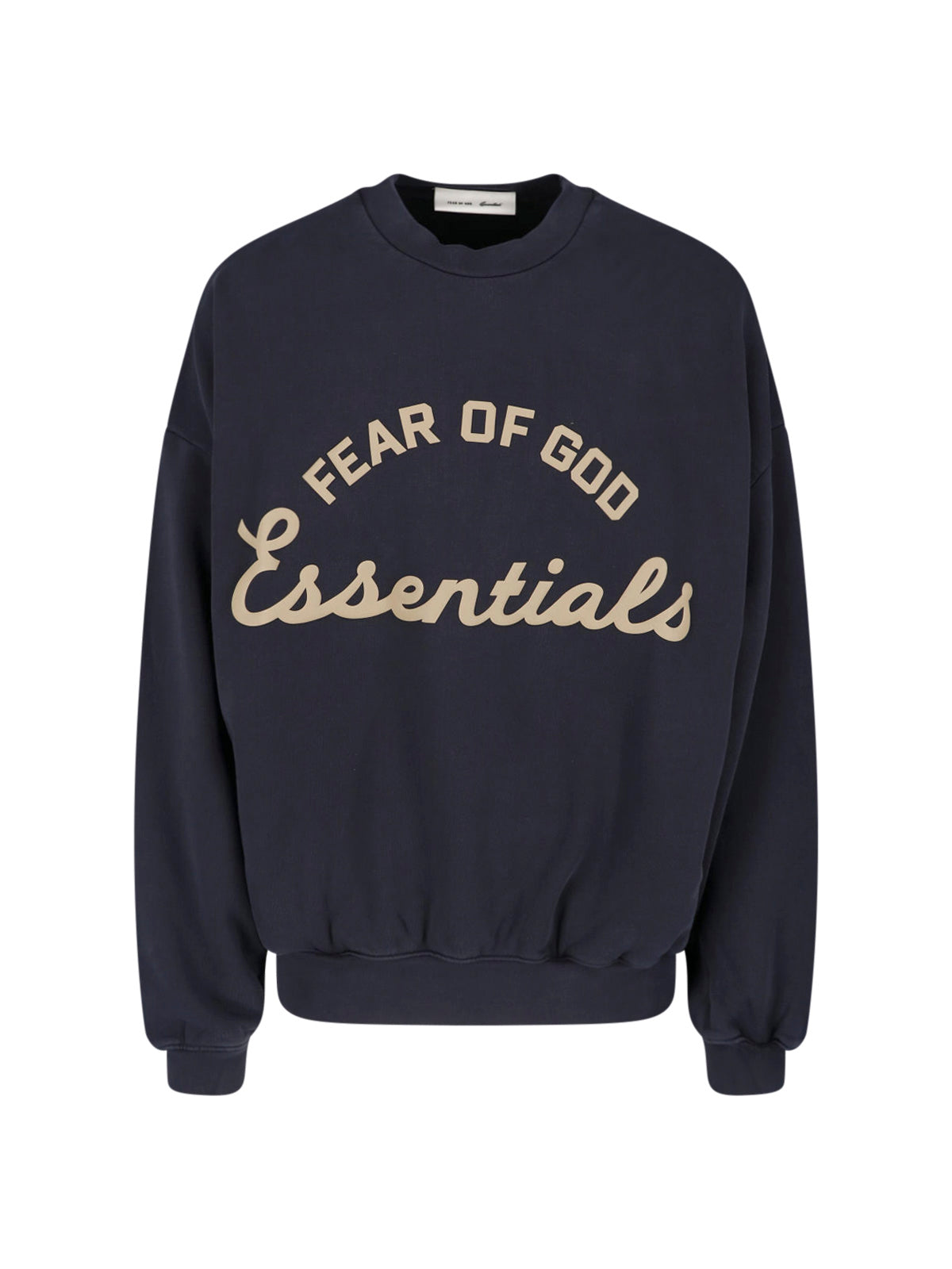 Black Relaxed Curved Logo Graphic Sweatshirt