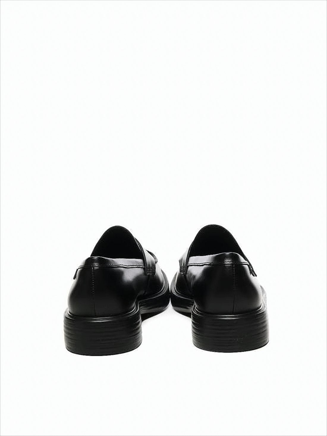 Calf Leather Loafers with Penny Strap Detail
