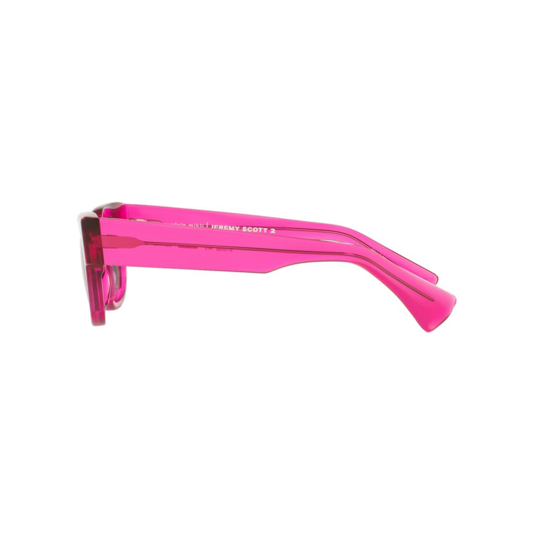 0a05059 Rectangular Frame Sunglasses in Translucent Pink Acetate