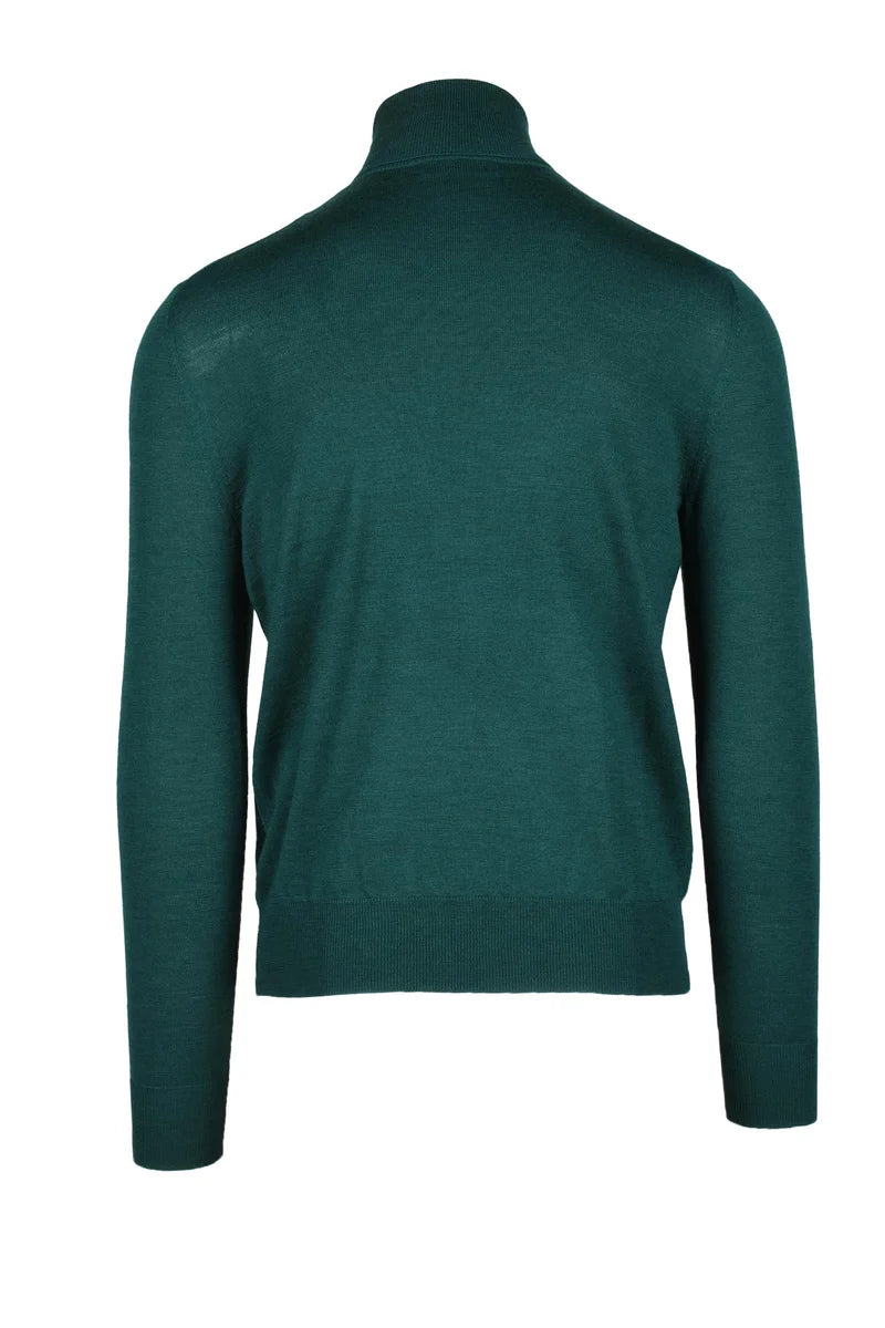 Wool Turtleneck Pullover - Green
