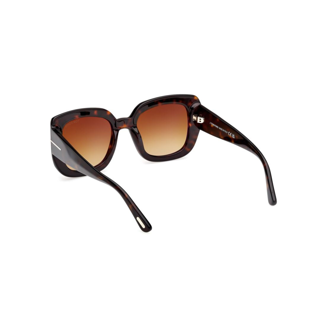 Ft1220 Oversized Tortoiseshell Square Sunglasses