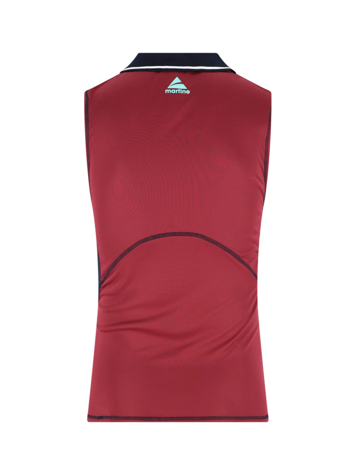 Red Shrunken Fit Polo Football Vest