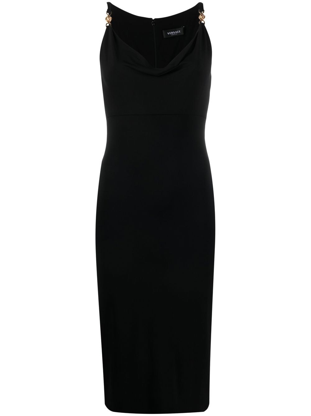 Medusa Cowl-Neck Midi Dress