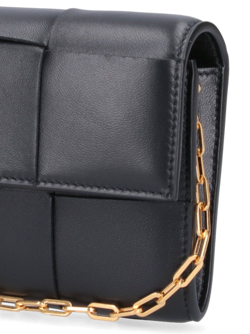 Padded Grid Pattern Long Wallet