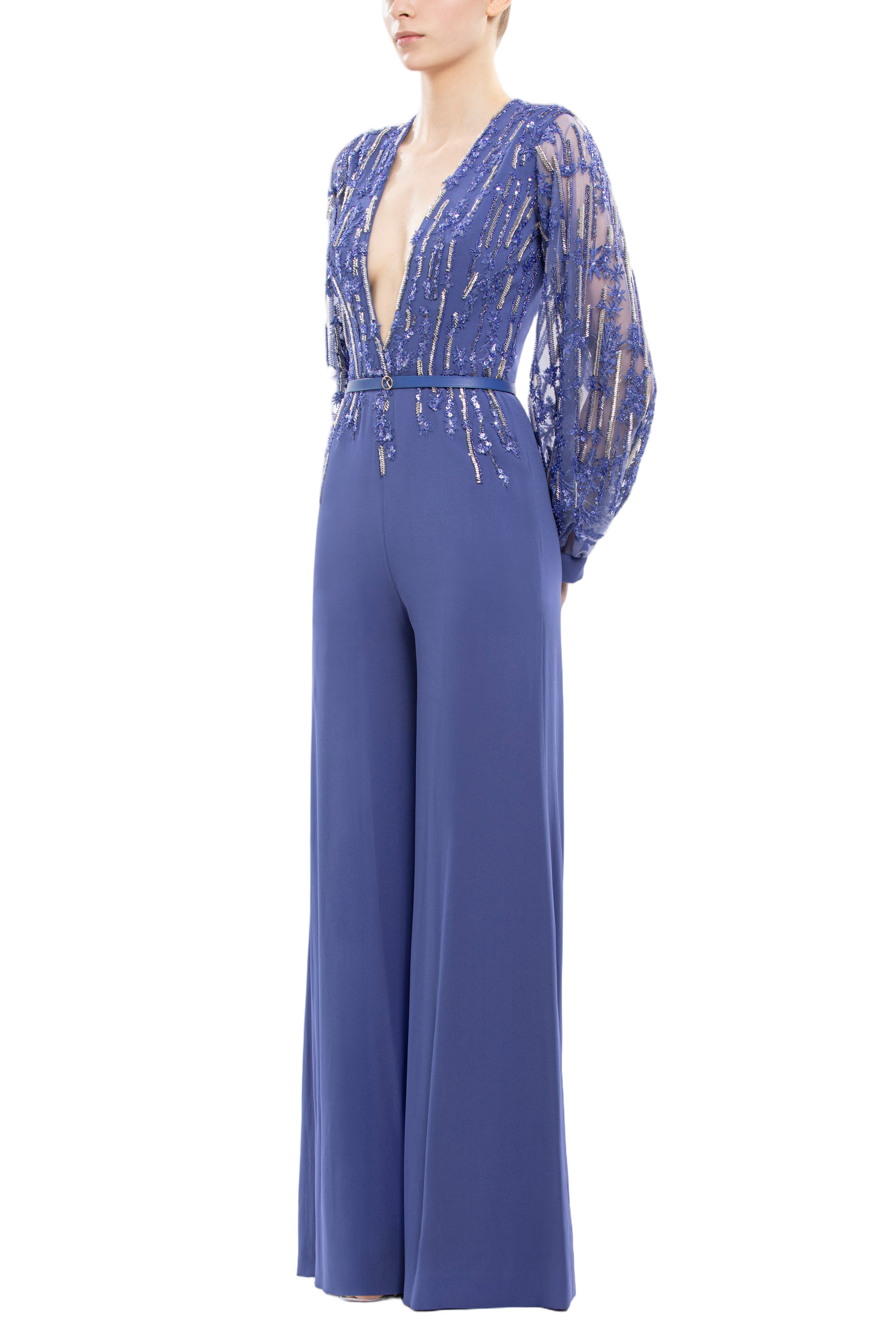 Crepe Beaded Jumpsuit