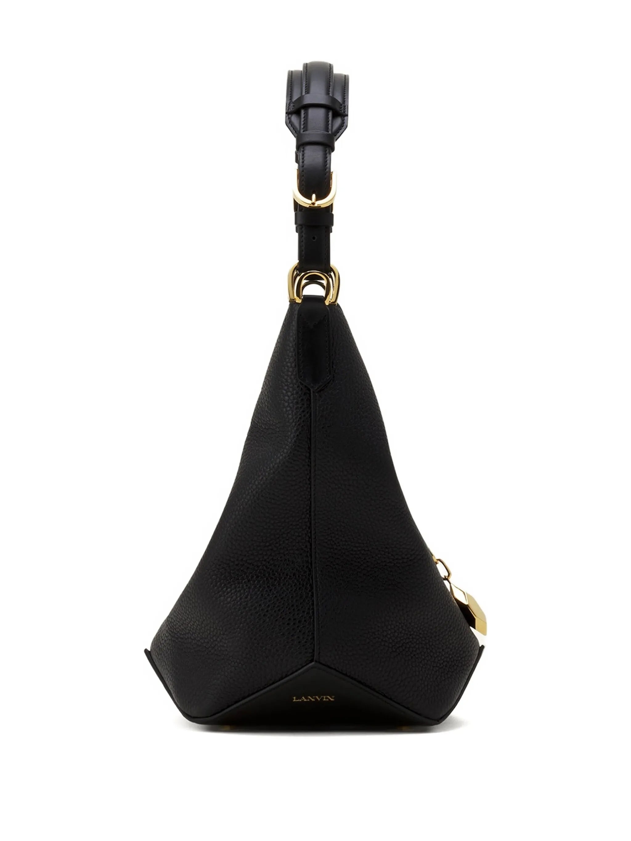 Black Bucket Bag With Handle Calf Bag