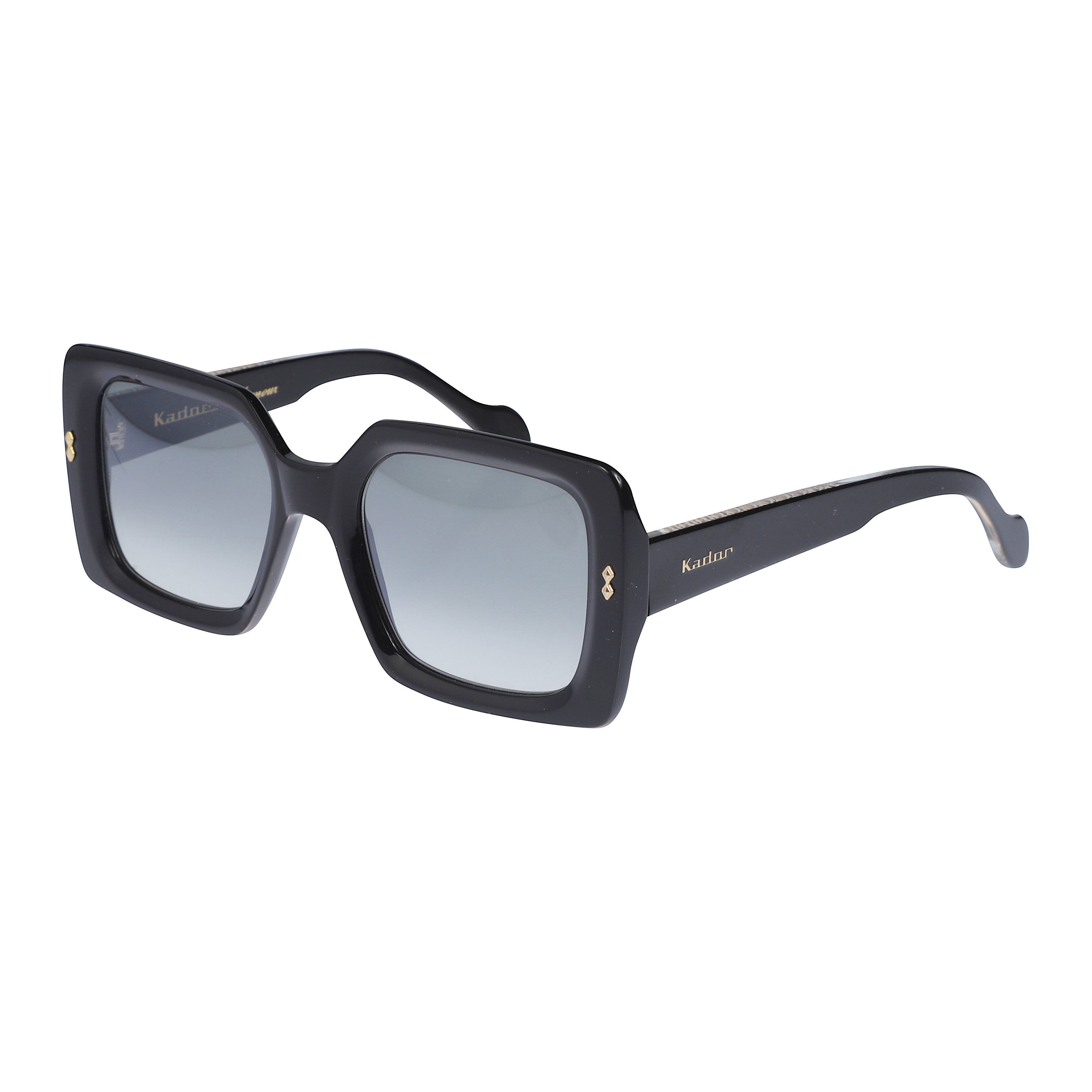 Kate Glamour Oversized Square Frame Sunglasses with Gold Accents