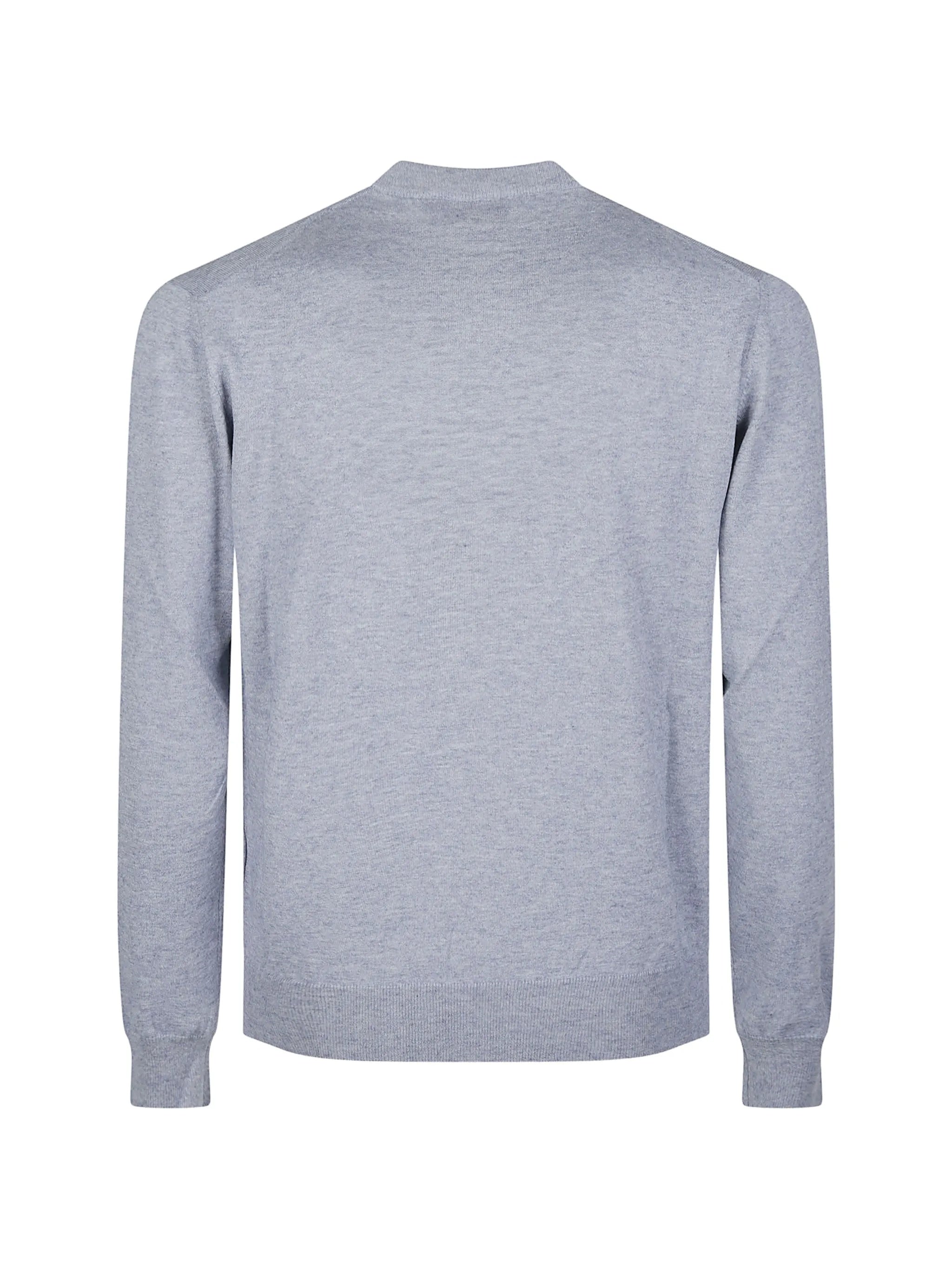 Light Blue Crew Neck Cotton Sweater