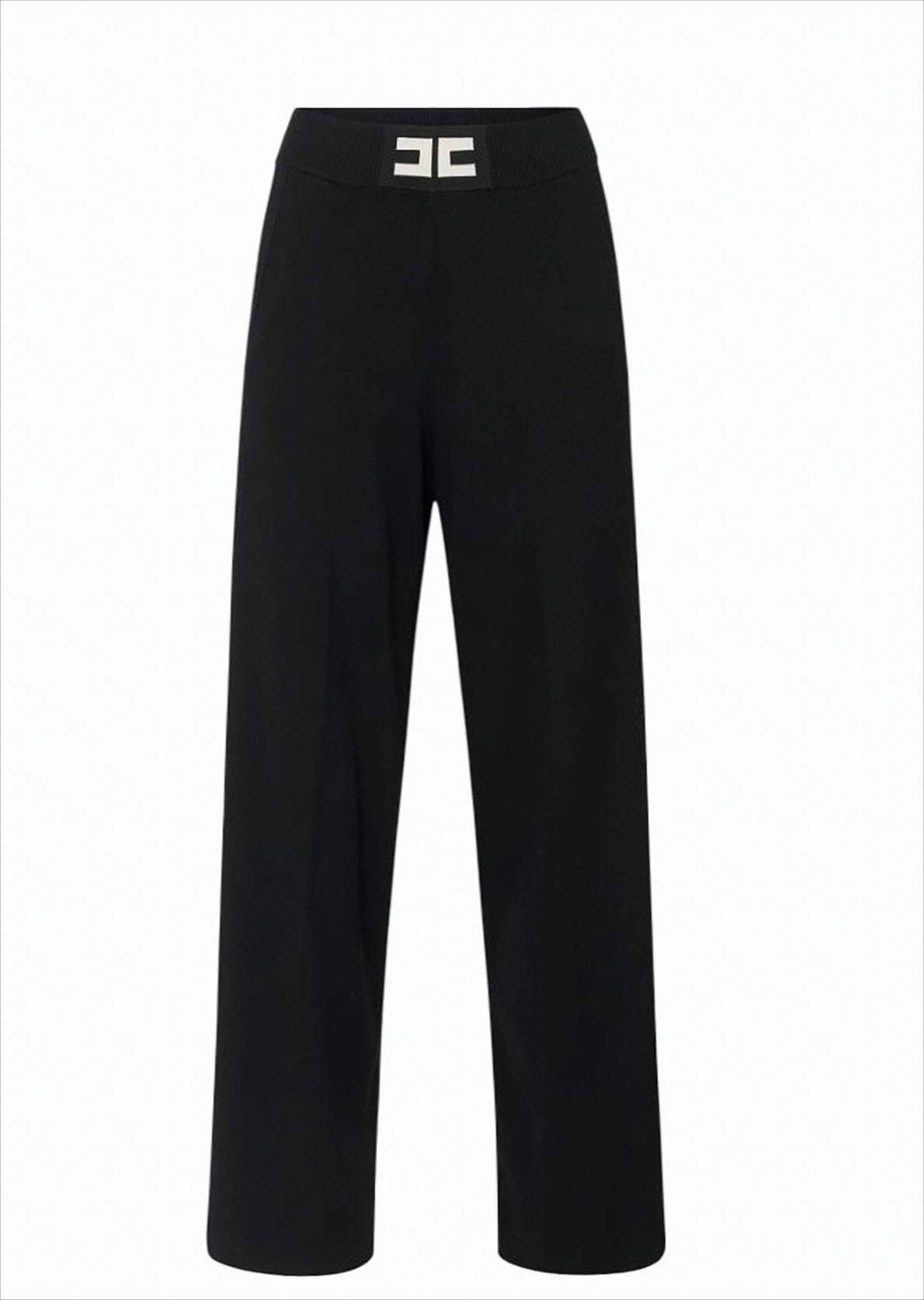 Palazzo Fit Viscose Trousers With Shiny Accents