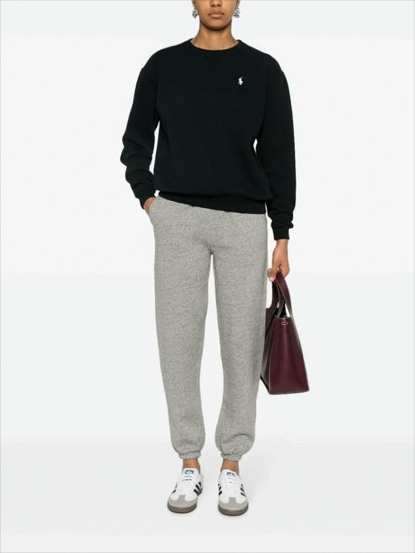 Relaxed-Fit Long-Sleeve Top with Embroidered Logo
