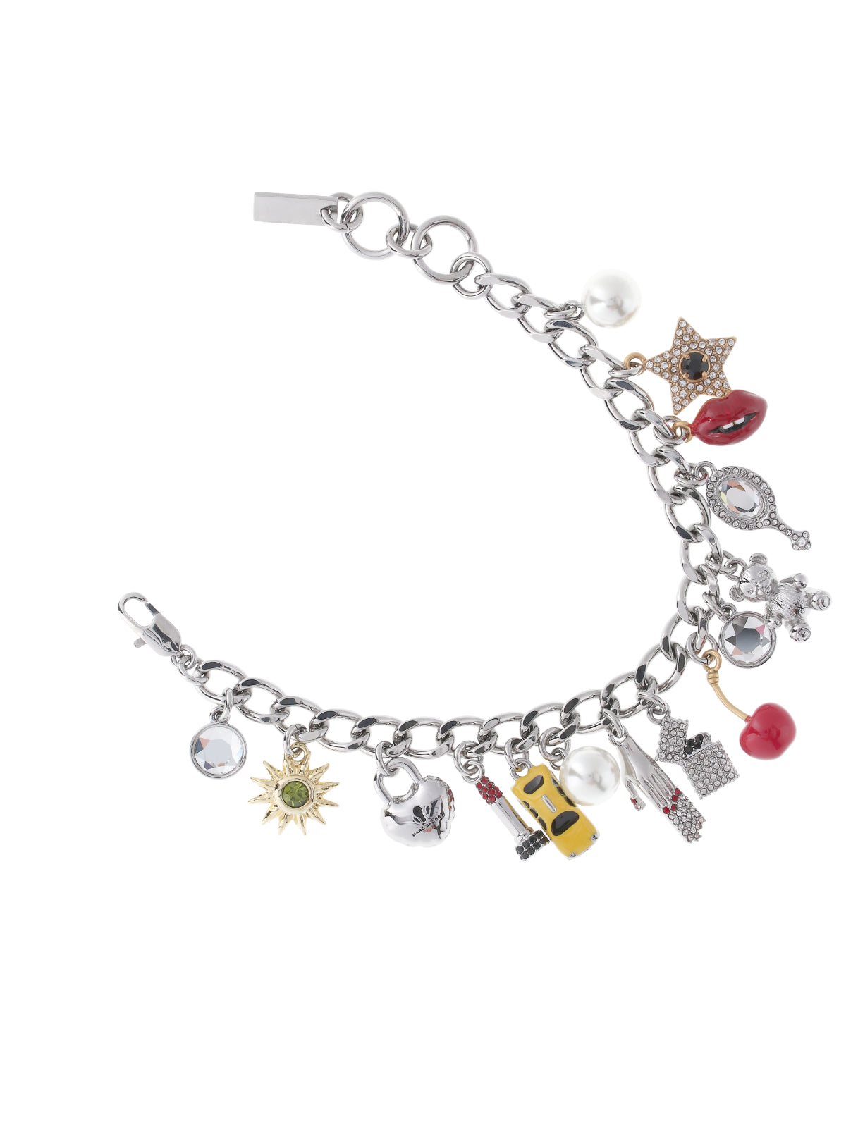Silver Trinket Charm Brass Link Bracelet