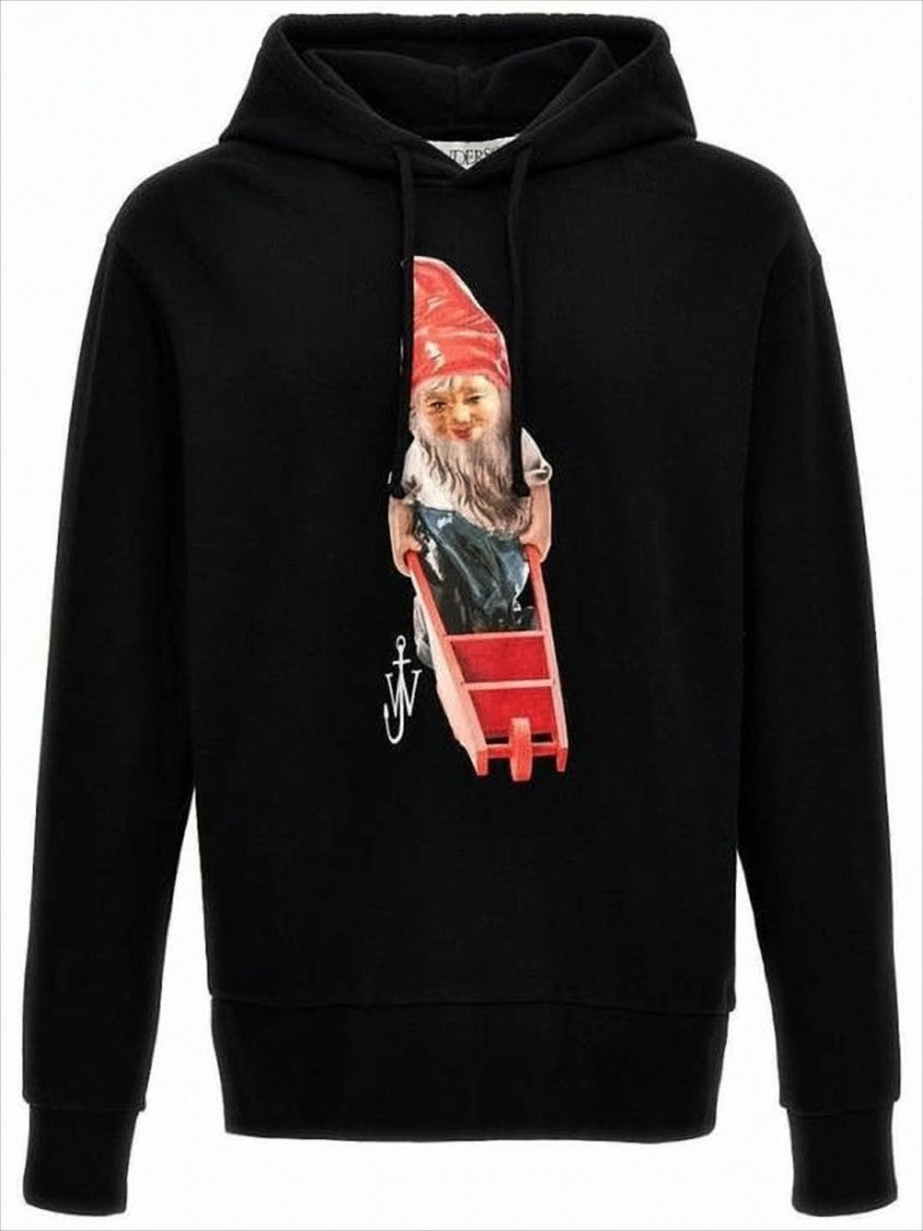 Graphic Hooded Sweatshirt With Gnome Motif