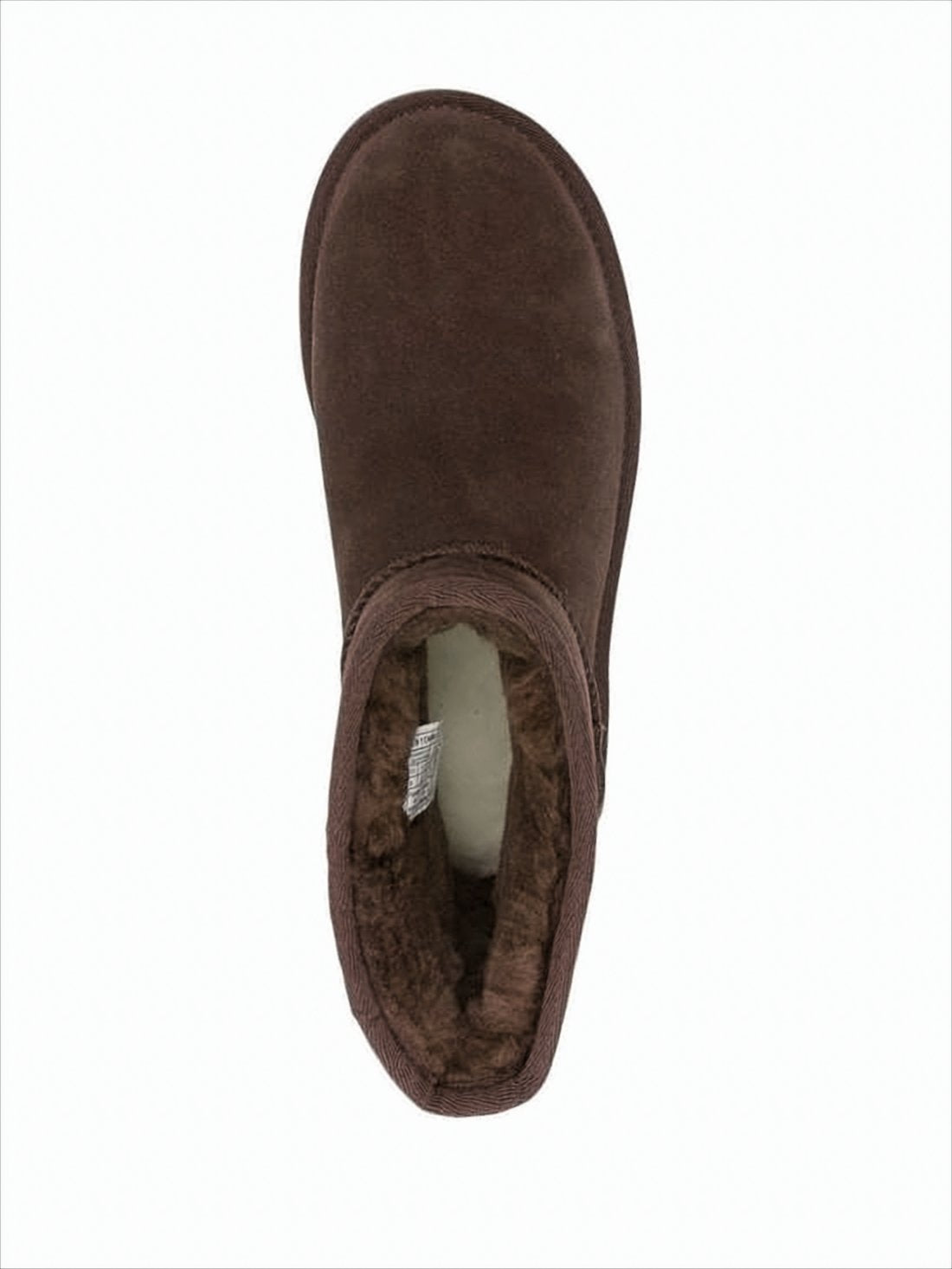 Ankle-High Brown Suede Boots with Platform Sole and Wool Lining