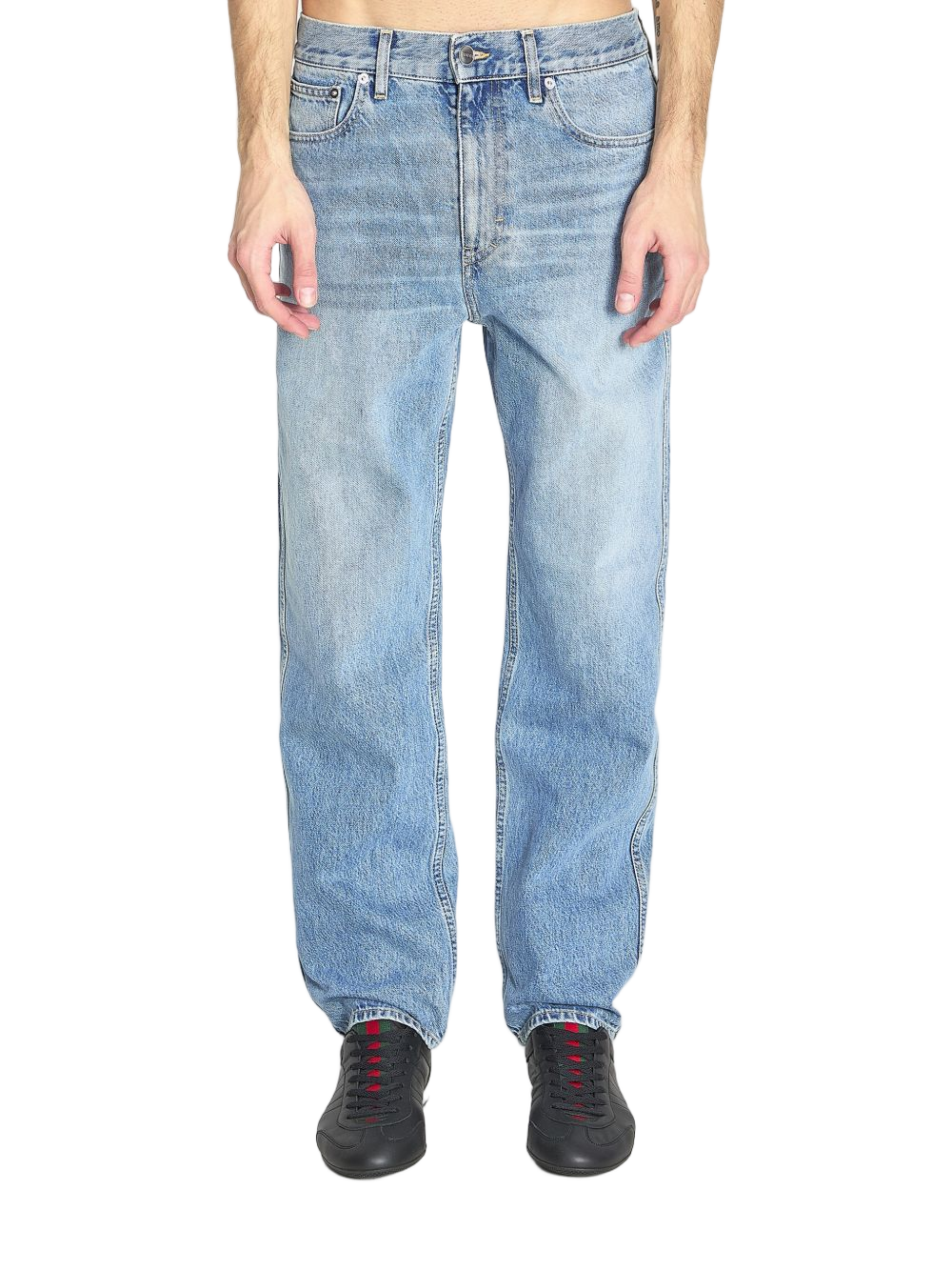 Relaxed Fit Light Blue Denim Trousers