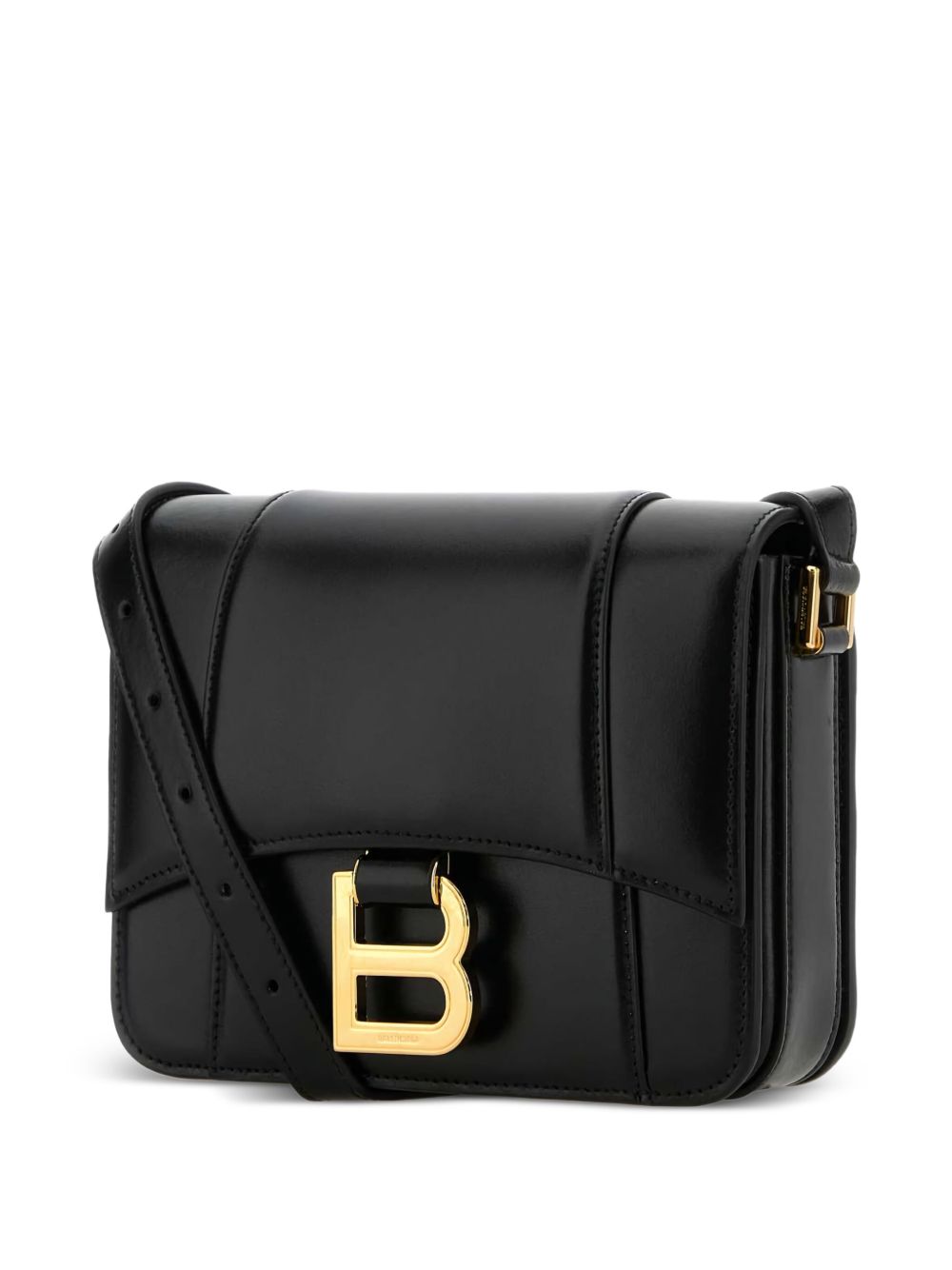 Structured Black Shoulder Bag