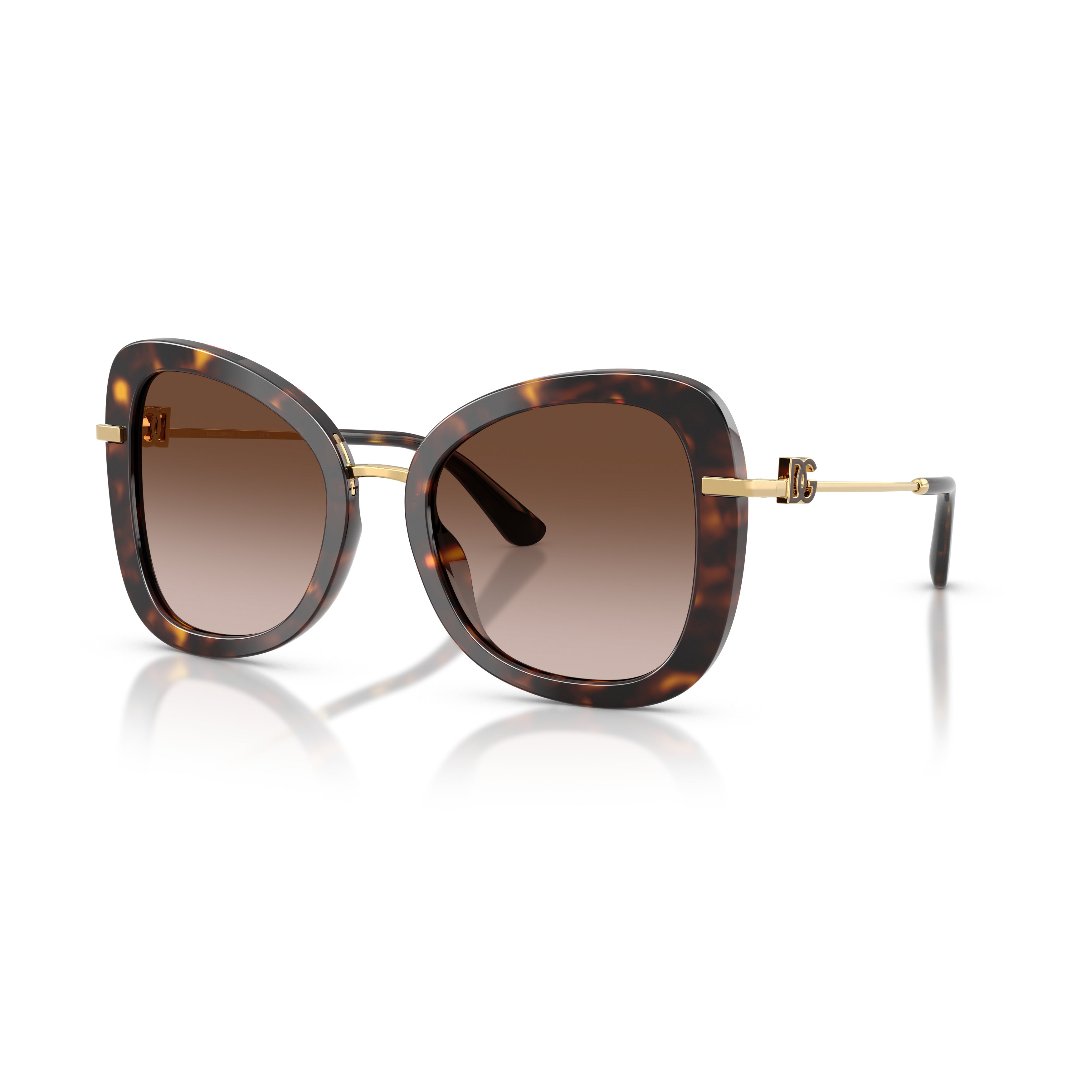 0dg4535 Oversized Square Sunglasses with Tortoiseshell Acetate Frame