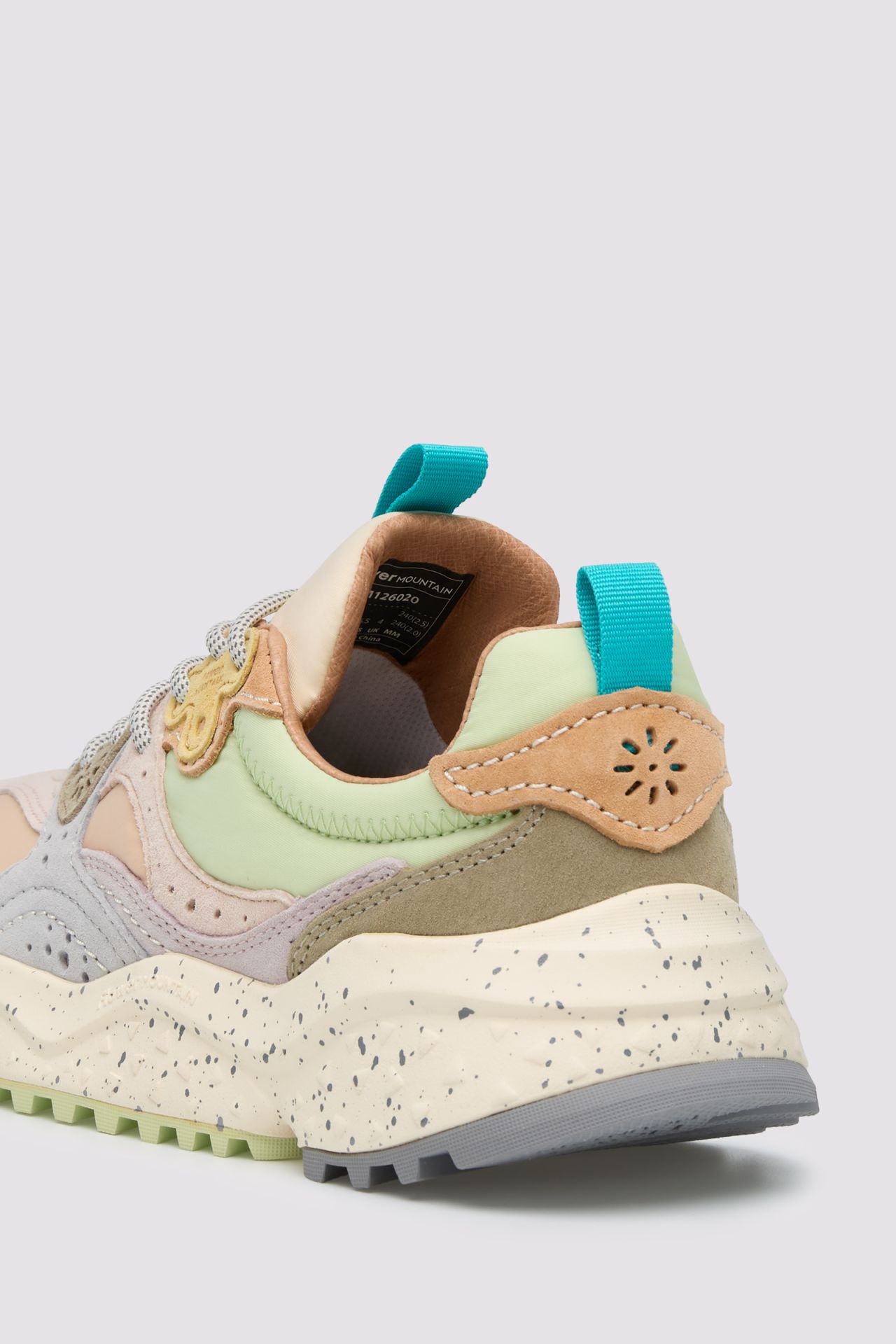 Layered Pastel Sneakers with Textured Outsole