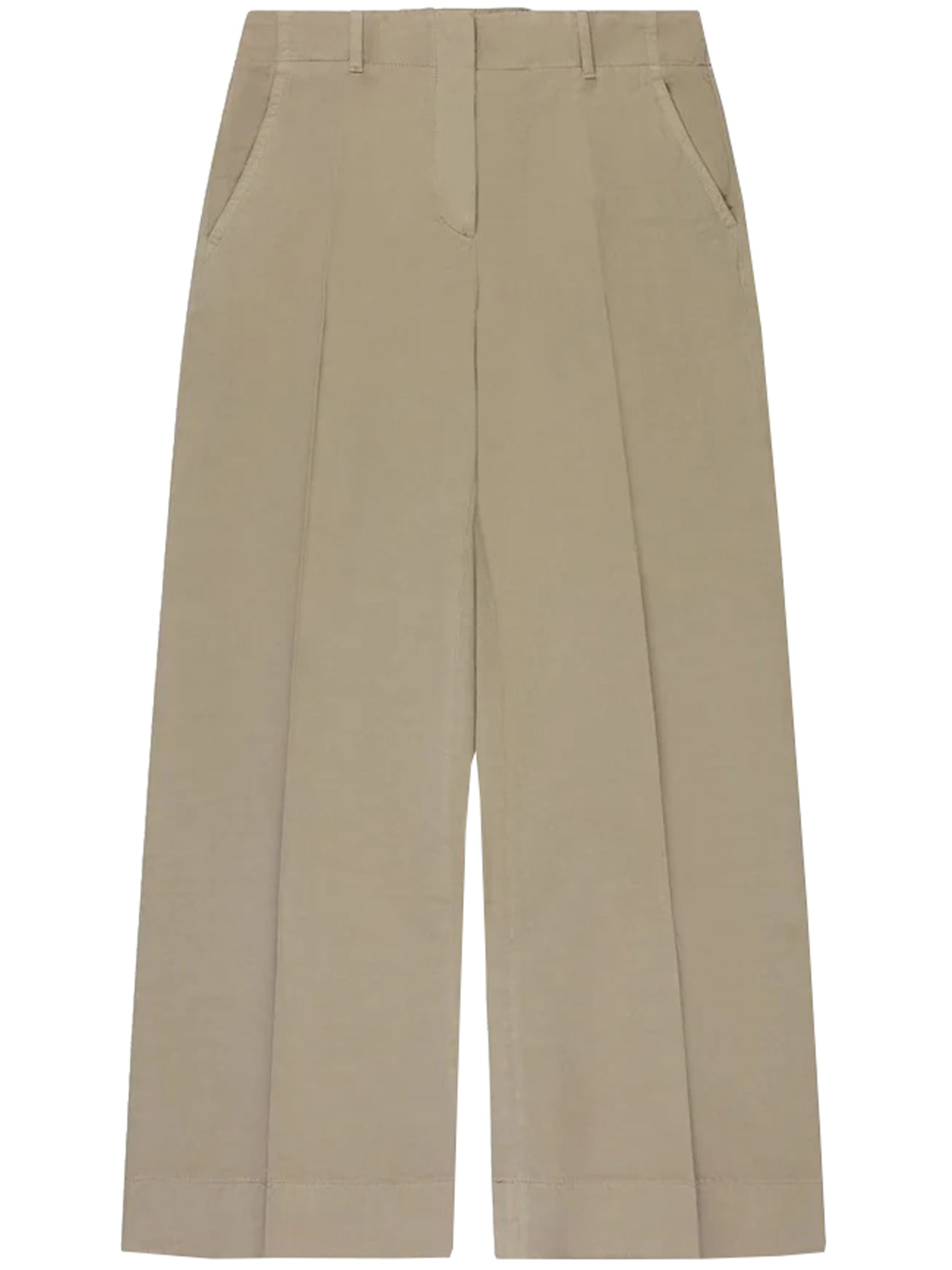 Black Straight-Leg Pleated Cotton Pants