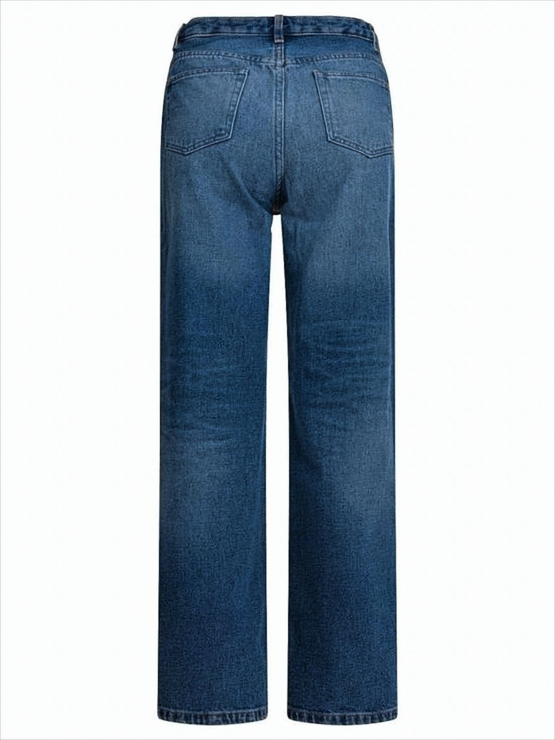 Classic Mid-Rise Straight-Leg Denim Pants