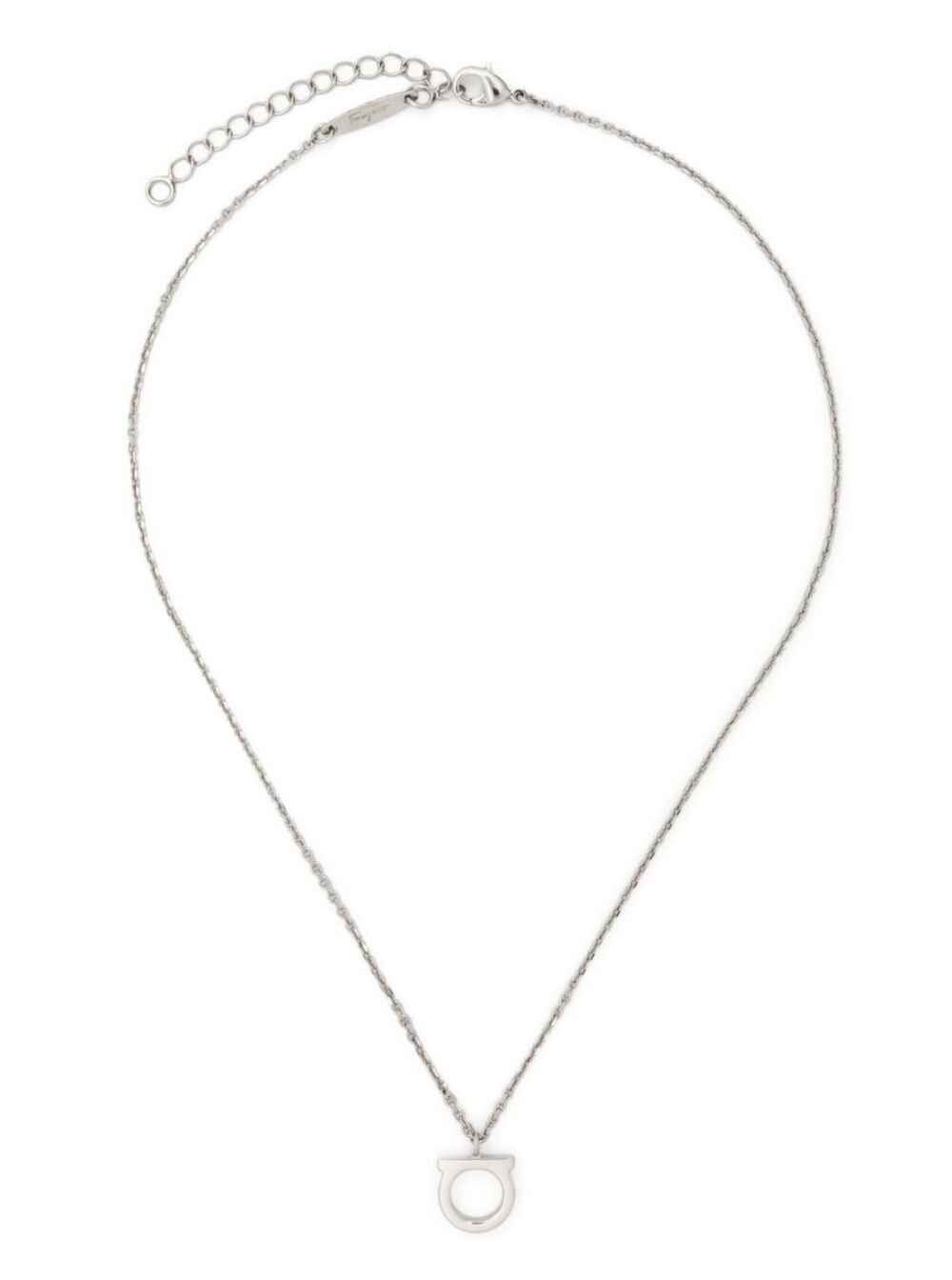 Polished Brass Horseshoe Pendant Necklace