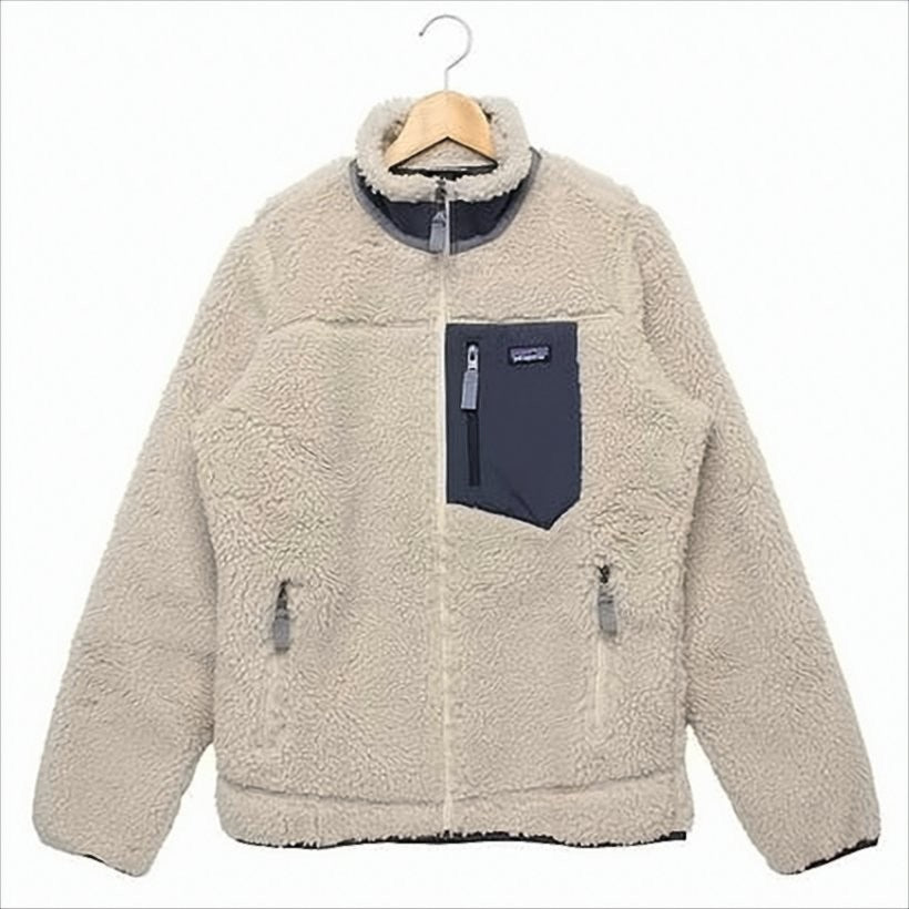 Textured Fleece Jacket With Contrasting Chest Pocket