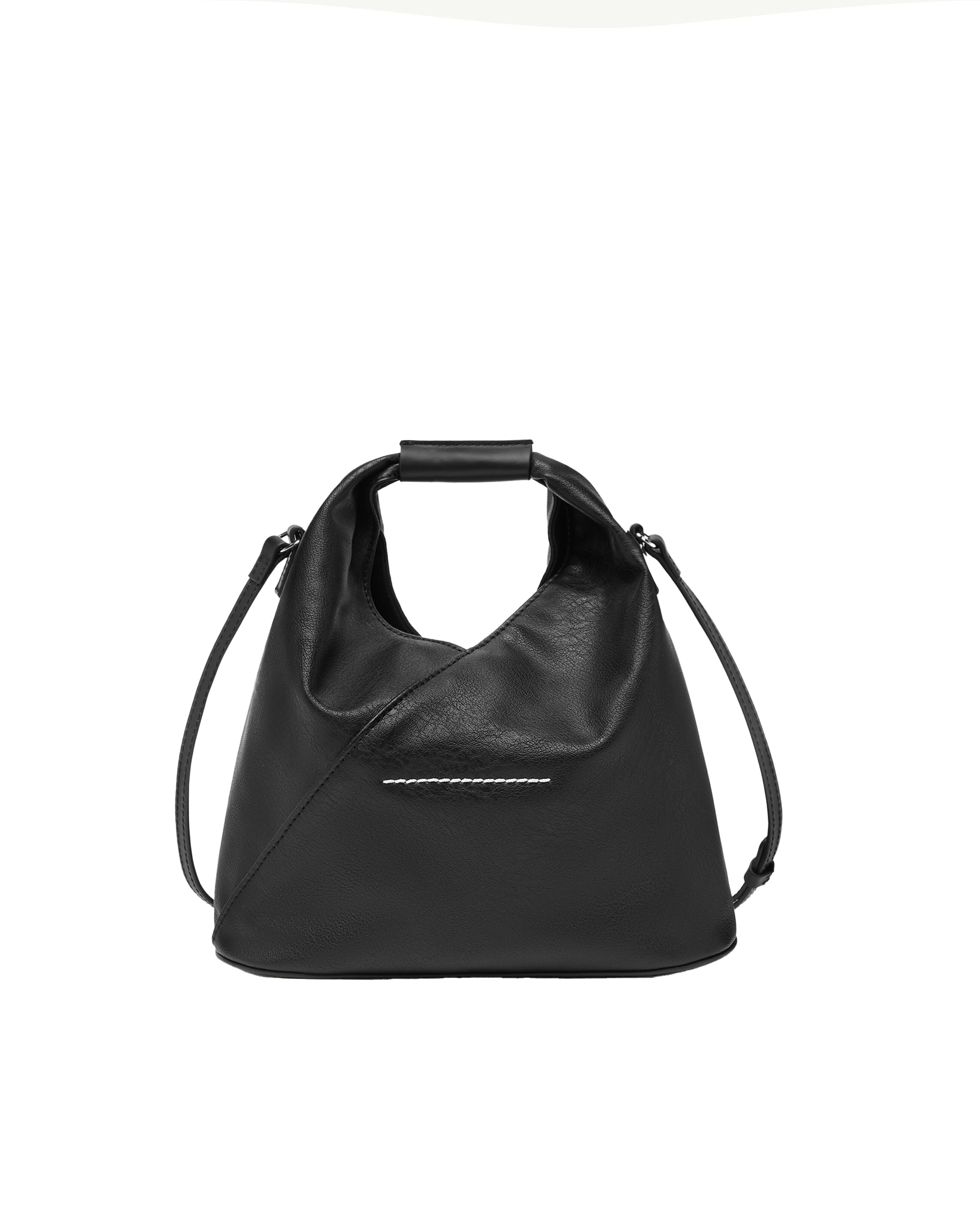 Triangular Silhouette Shoulder Bag with Distinctive Numeric Logo