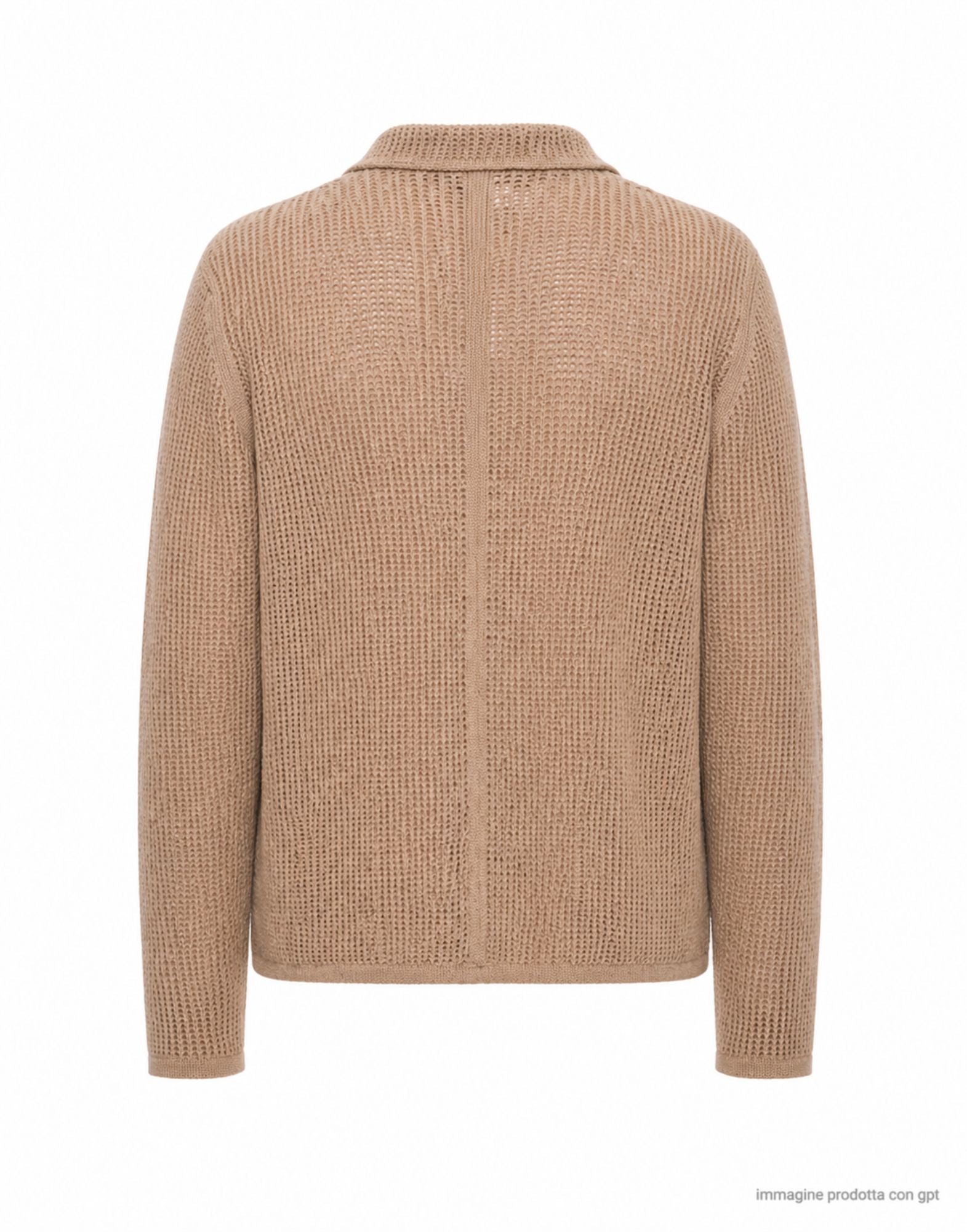 Sand Relaxed Fit Cotton Acetate Mesh Cardigan