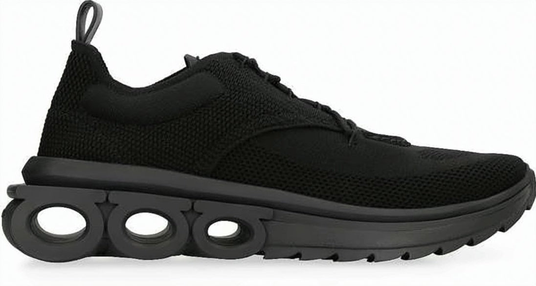 All-Black Sole Sneakers with Suede
