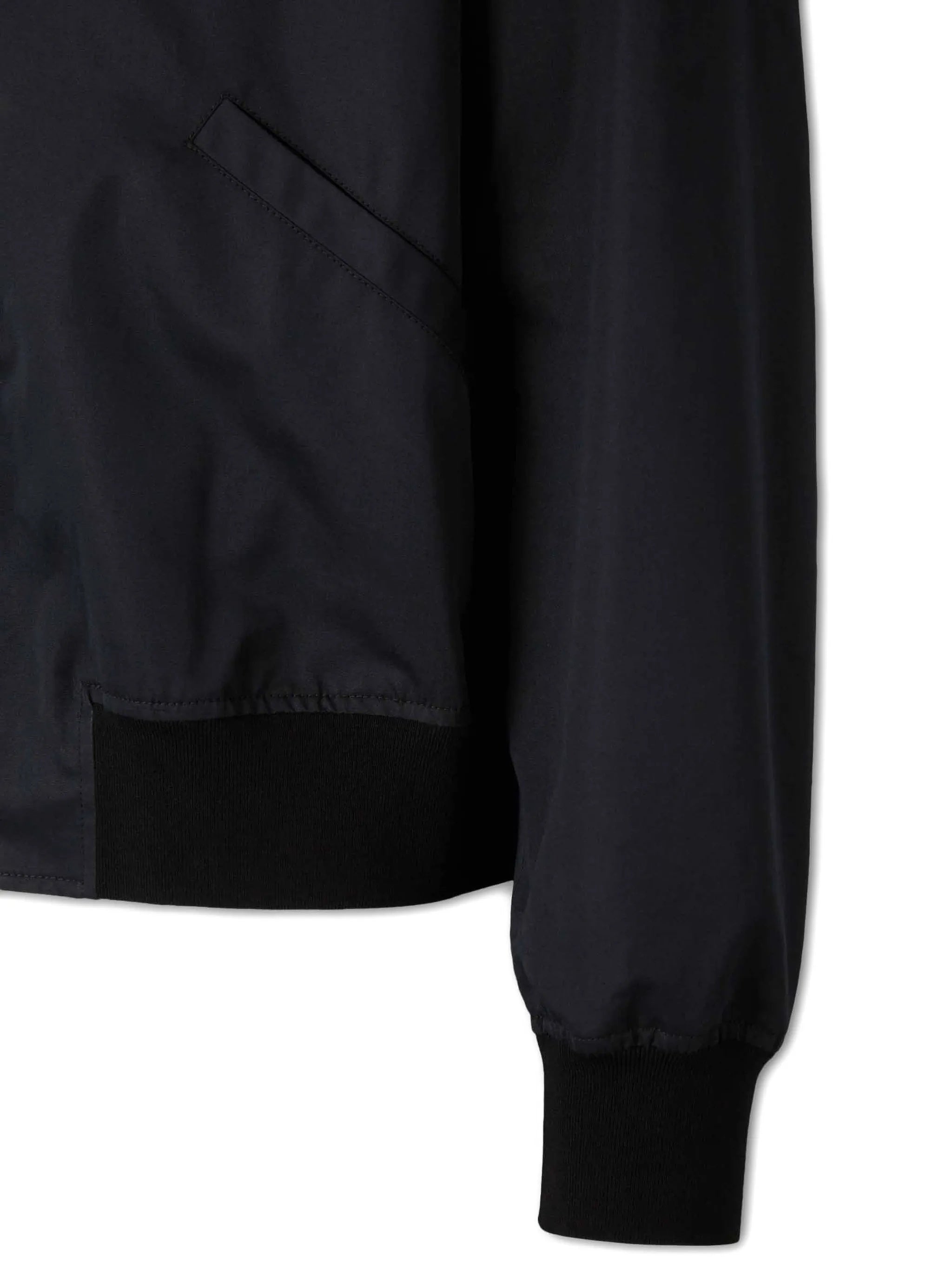 Black Sleek Minimalist Bomber Jacket