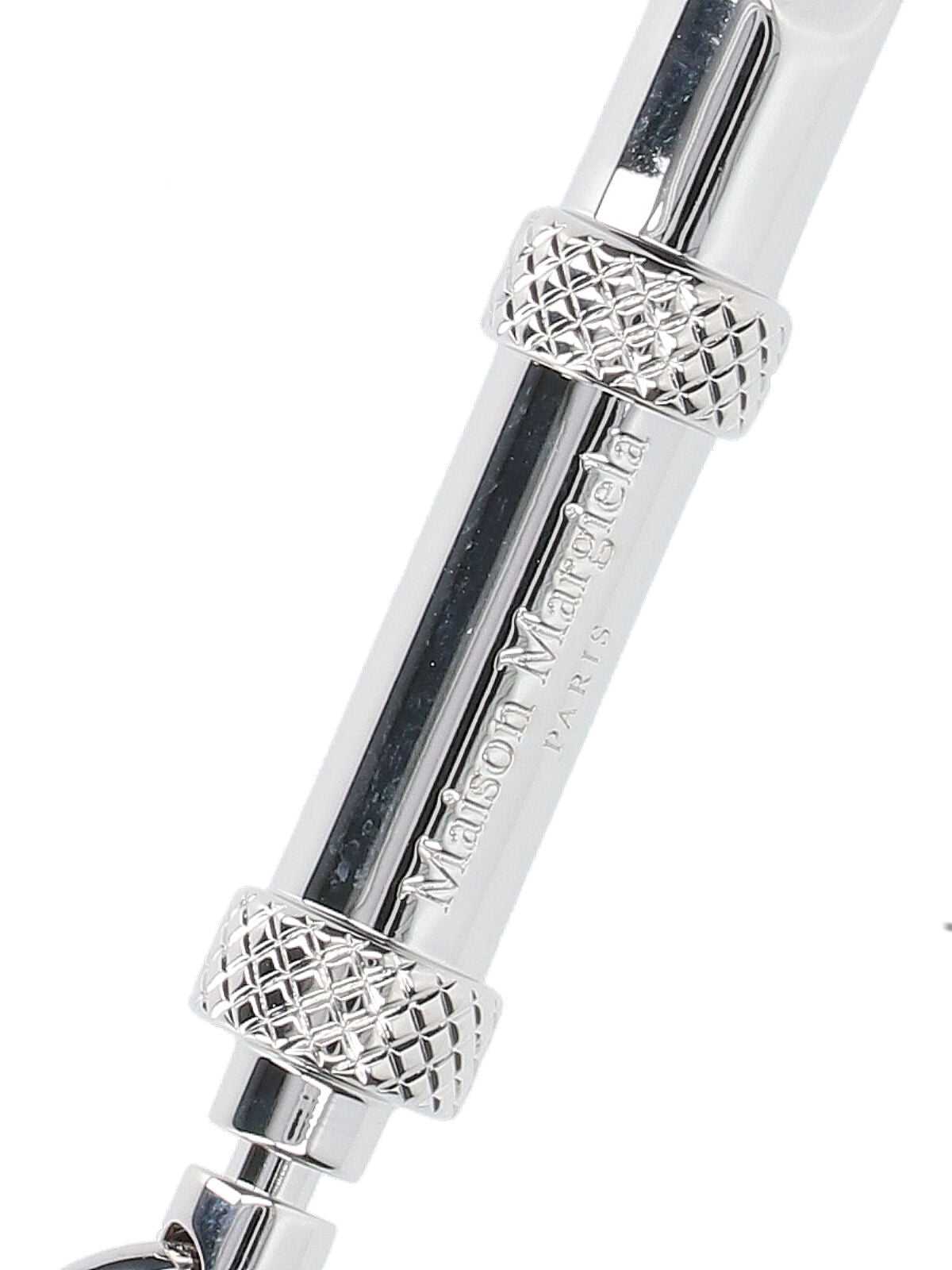Silver-Plated Brass Keychain Charm With Whistle Design