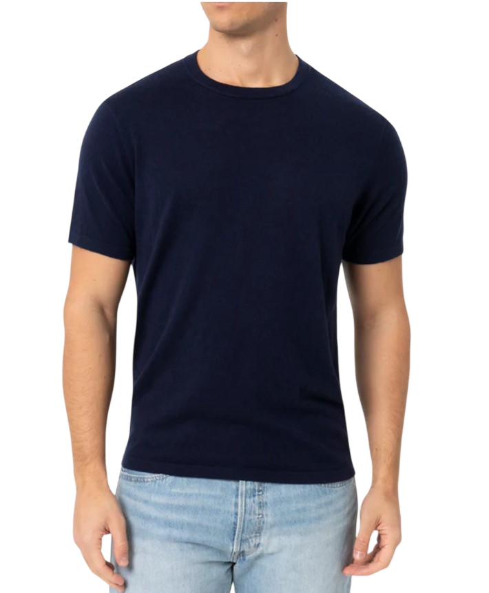 Navy Blue Scott Crewneck T Shirt