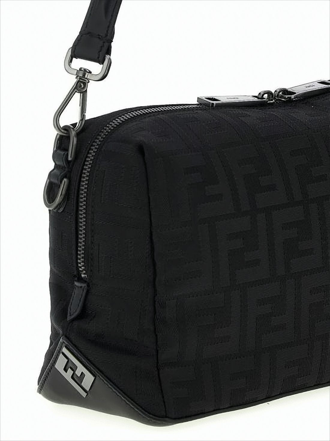 Rectangular Monogram Pattern Fendi Shoulder Bag