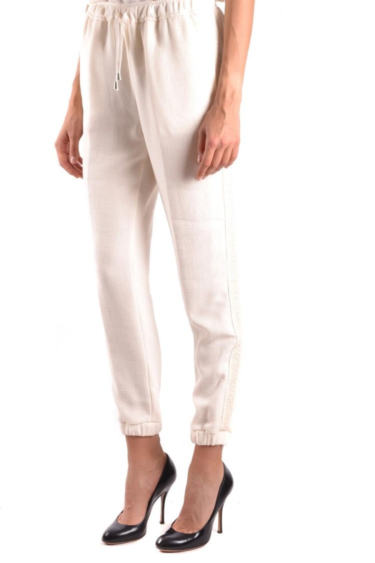 Relaxed Fit Trousers With Elastic Waistband