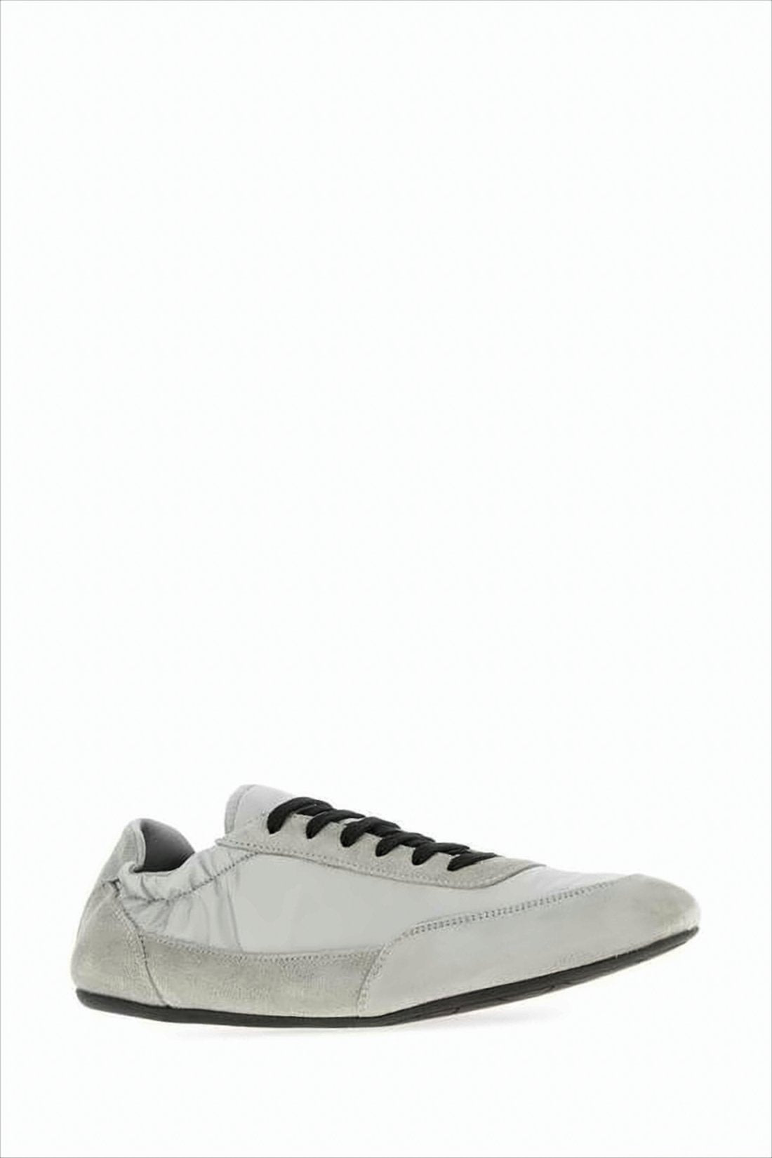 Low-Profile Grey Sneaker with Smooth
