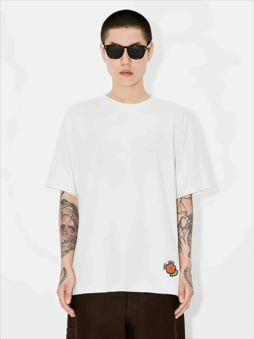 Relaxed Fit White Cotton T-Shirt