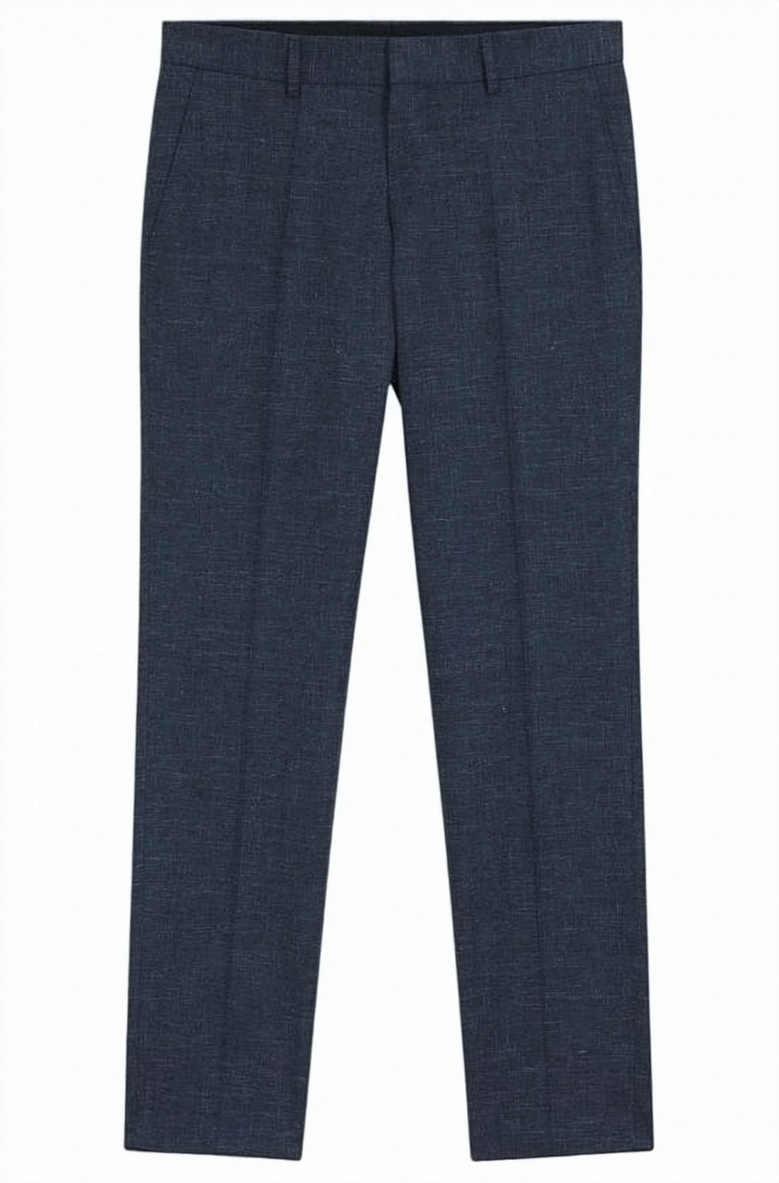 Tailored Straight Pants with Subtle Texture
